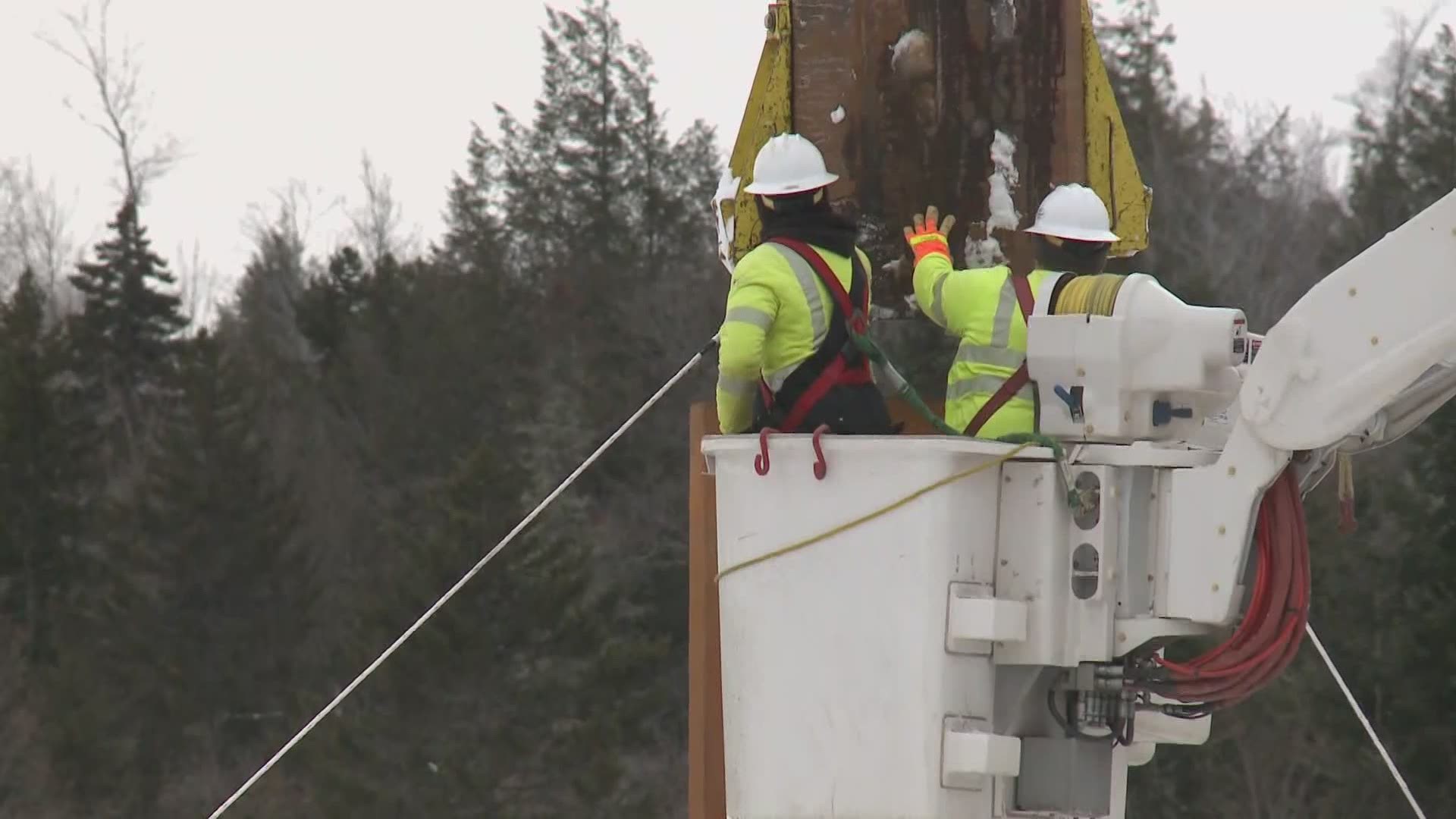 Construction on the Maine side has been going since February in the existing corridor, and now they have started clearing trees in the new, most controversial part.