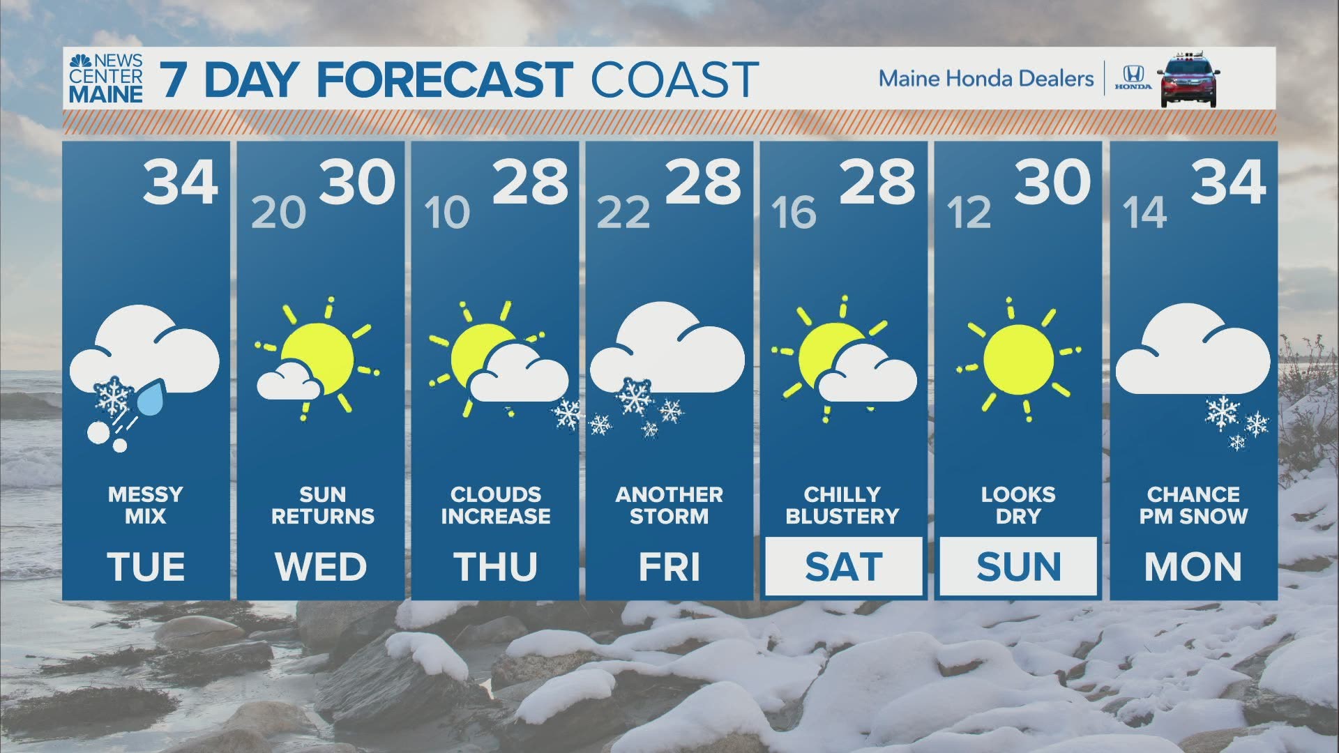 NEWS CENTER Maine Weather Video Forecast updated on Tuesday February 16 at 5am