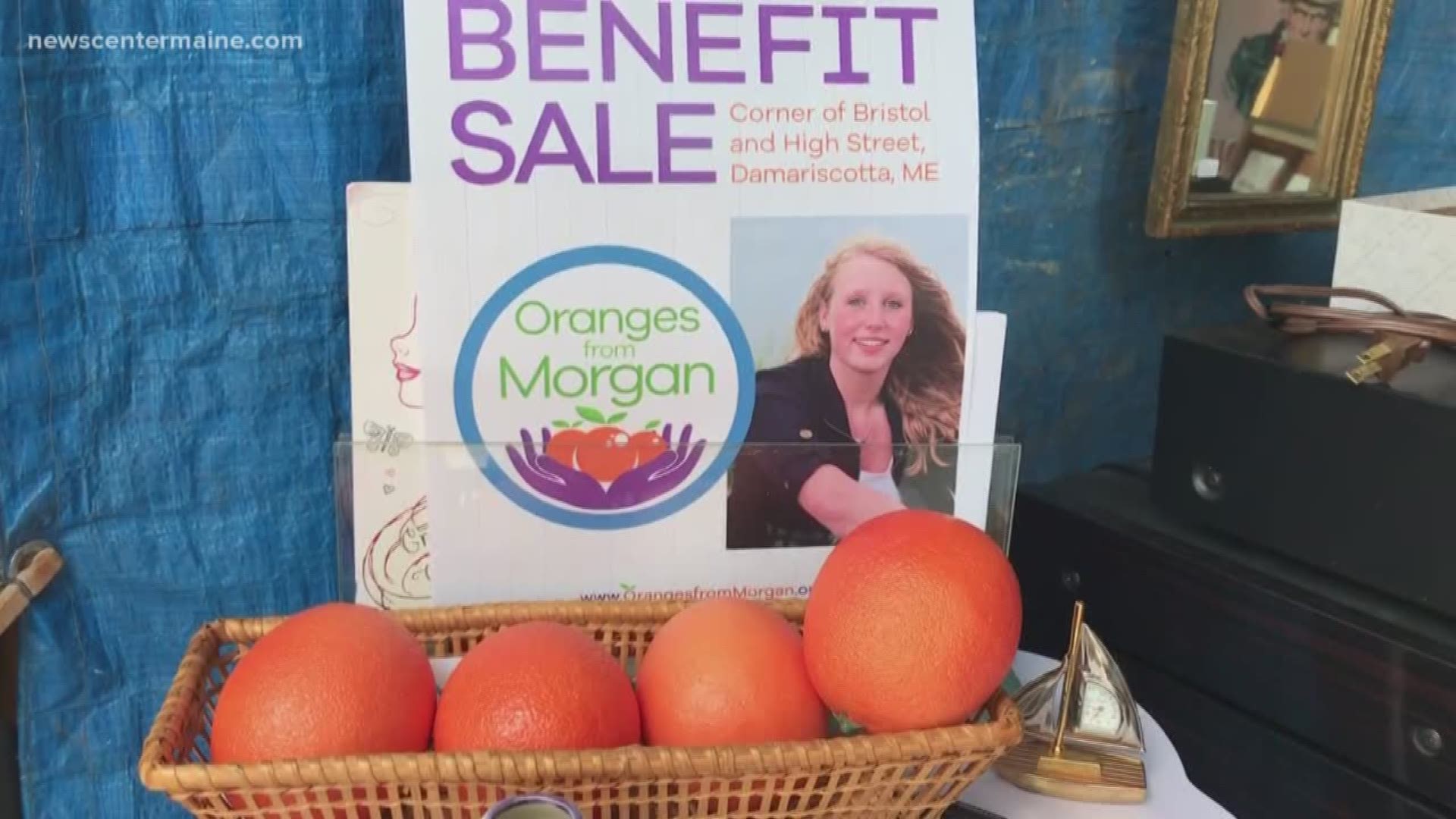 A family is holding a benefit sale in Damariscotta every weekend this month to raise money to help fight addiction in Lincoln County, in memory of Morgan Mayo.