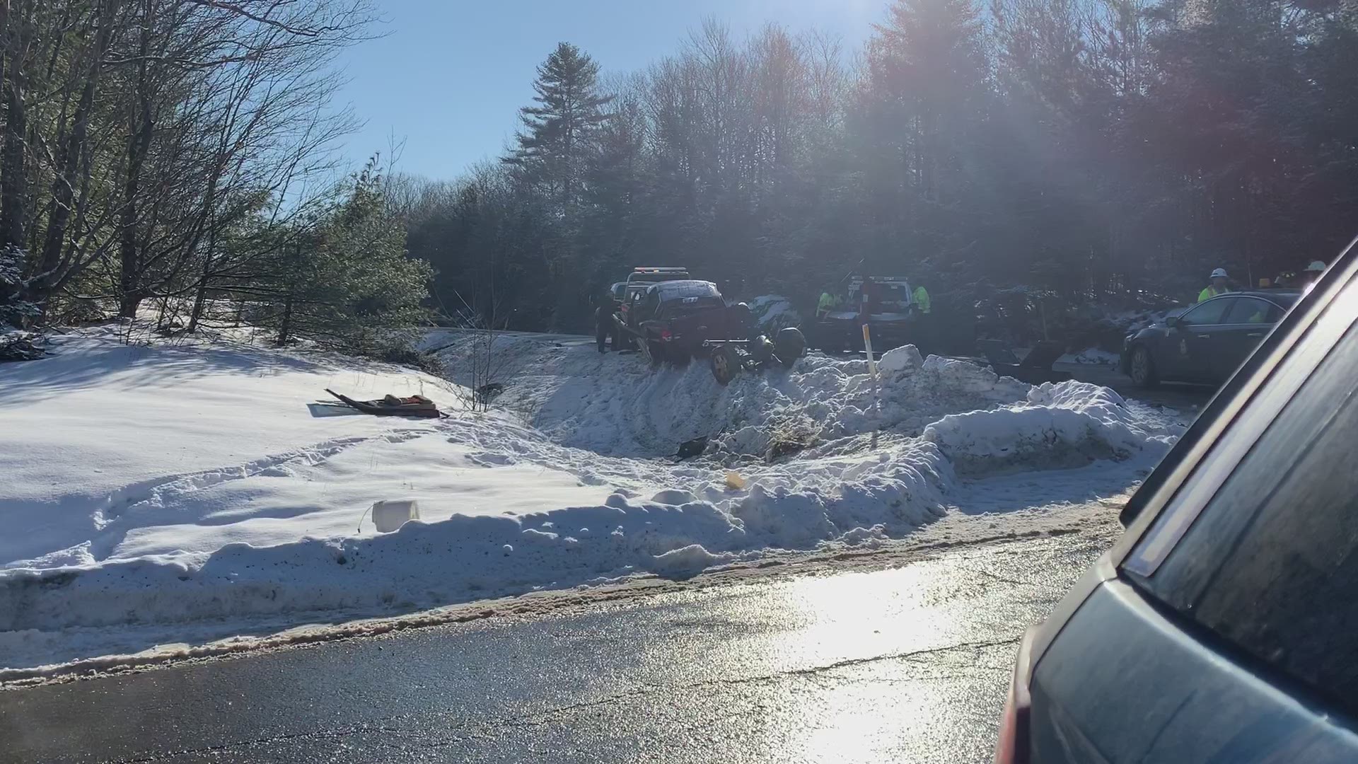 A car crash pileup involving about 30 cars, left many injured, according to Maine State Police.