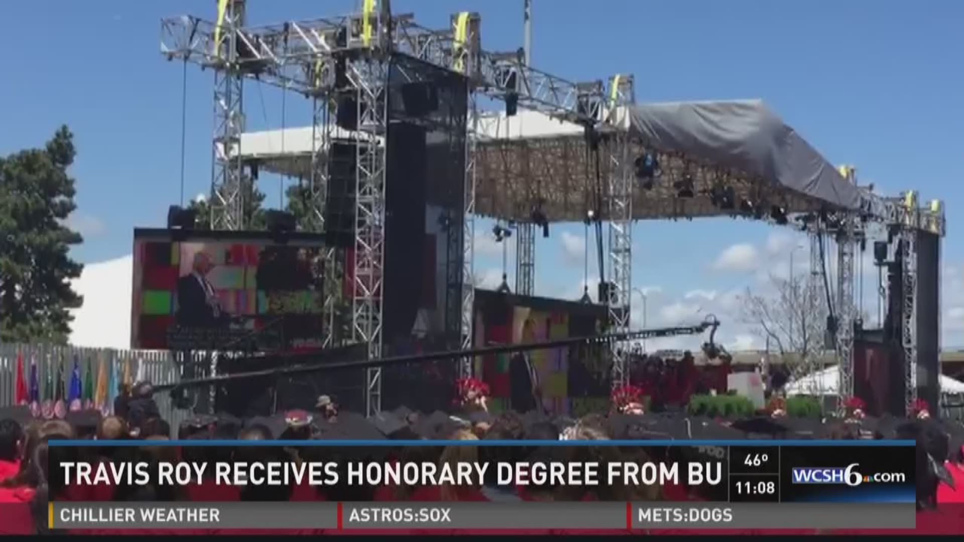 Travis Roy receives honorary degree from BU