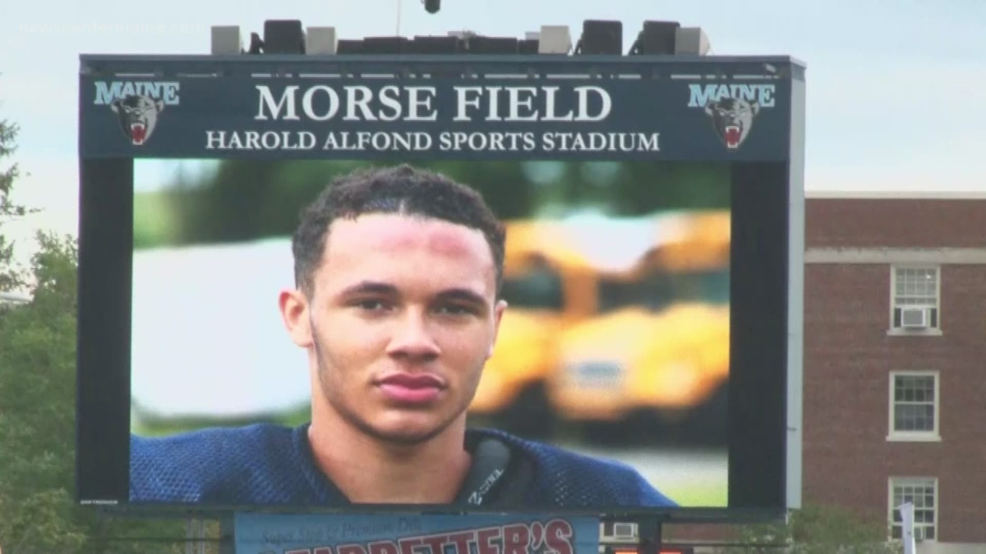 Maine opened their football season by honoring Darius Minor, the player that died during a practice this season. 