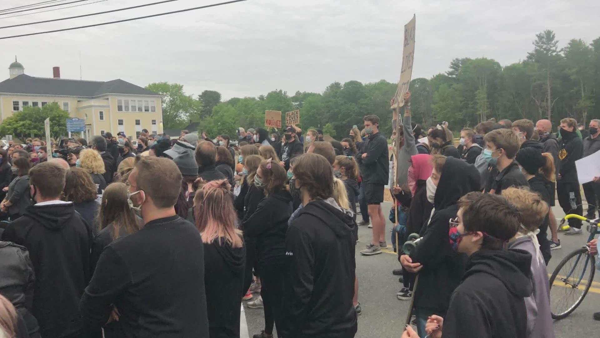 Hundreds turn out to student-organized Black Lives Matter rally in Cape Elizabeth