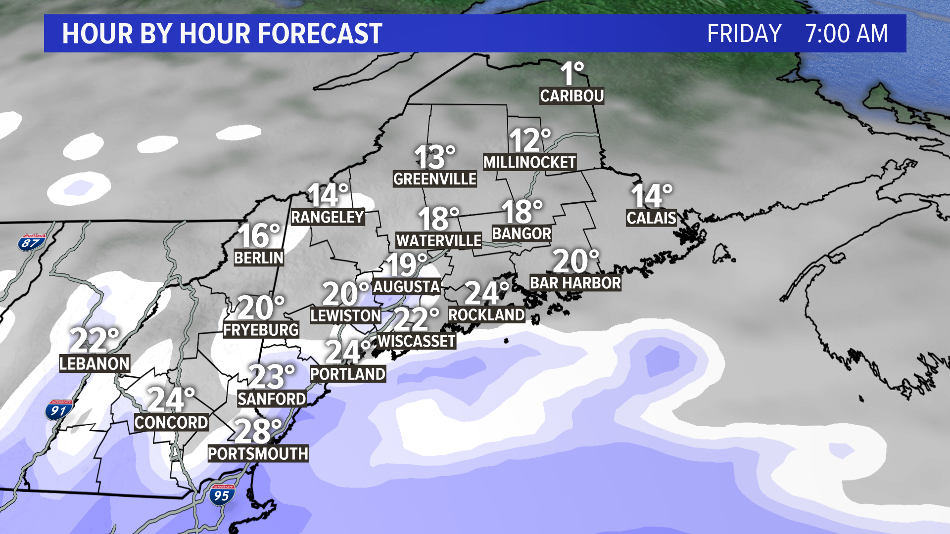 Light snow in Maine on Friday, storm trends to the south ...