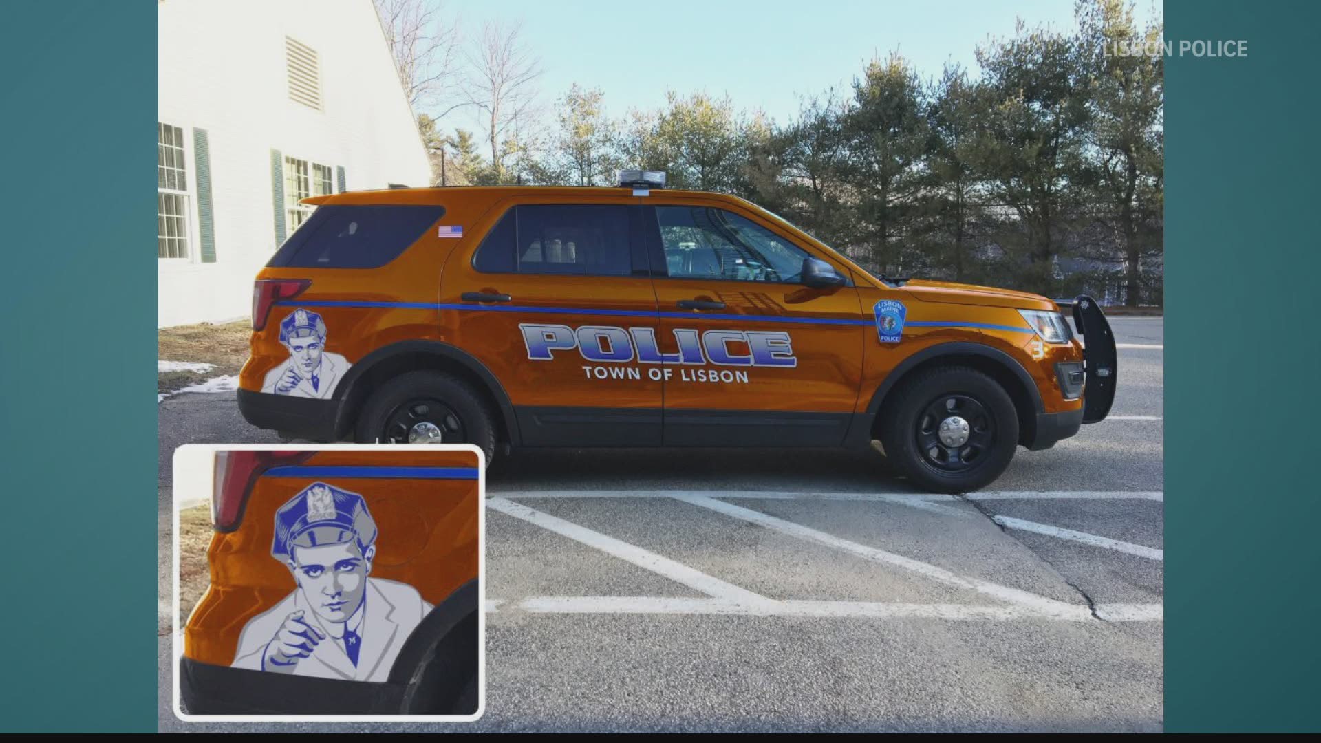 A picture on Facebook shows a police cruiser and a fire engine are a bright Moxie orange.