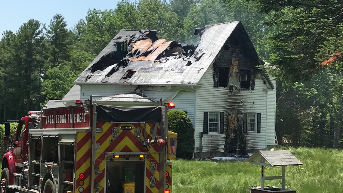 Fire destroys home in Vassalboro, Maine