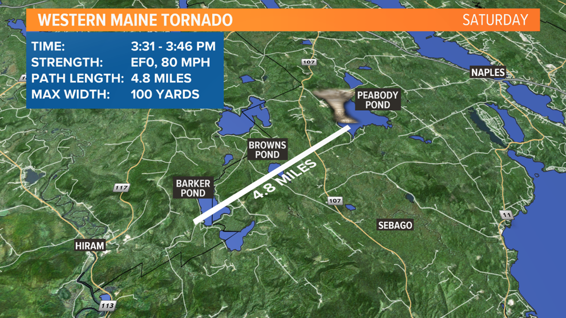 Damaging thunderstorm produces likely western maine tornado ...