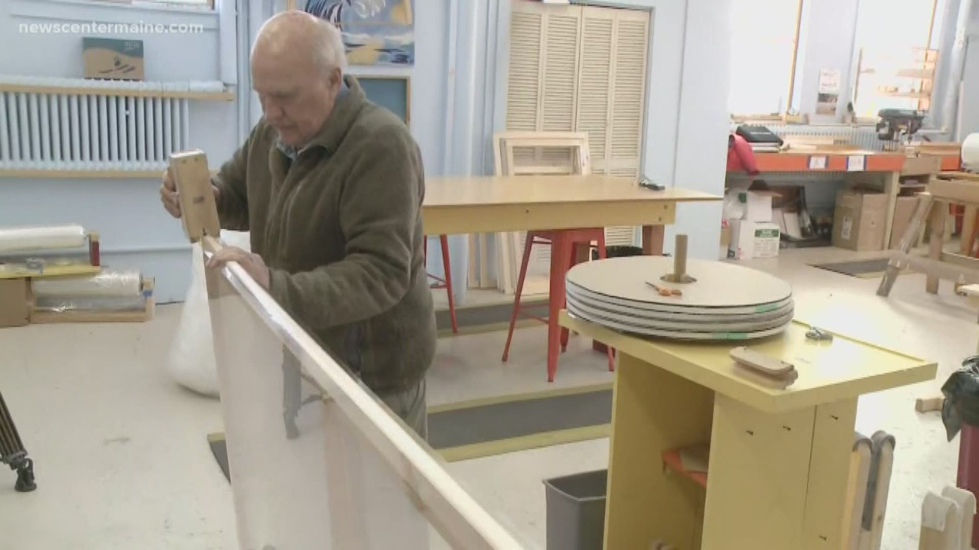Volunteers build storm windows to help Mainers stay warm this winter season.