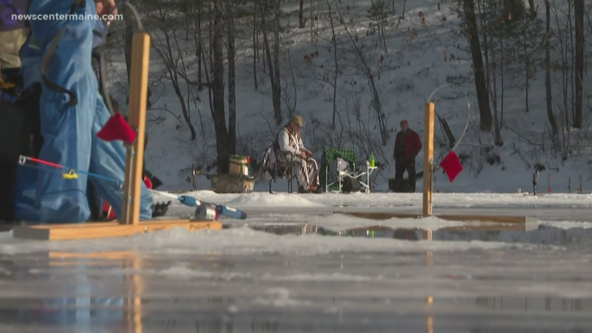 A Maine Game Warden hosts a free ice fishing event to get veterans out of the house and interacting with each other.