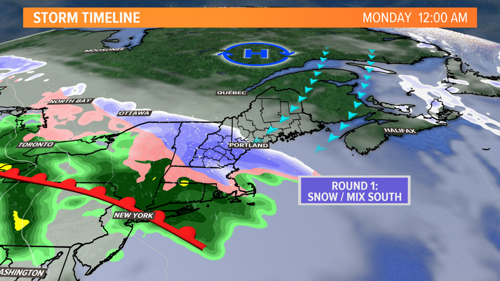 Two-part storm will bring several inches of snow to Maine ...