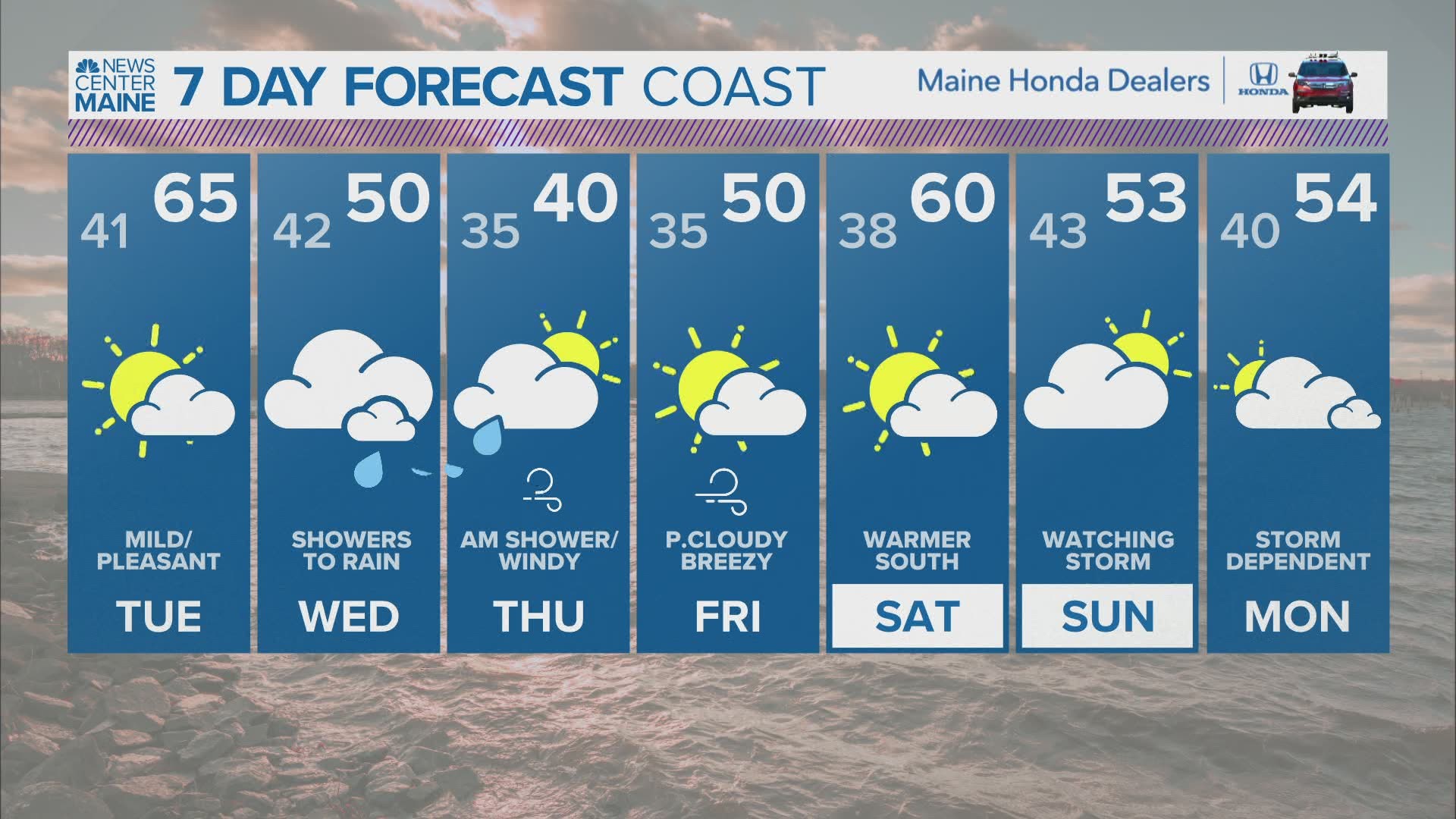 NEWS CENTER Maine Weather Video Forecast Updated 6:30pm Monday, April 19th