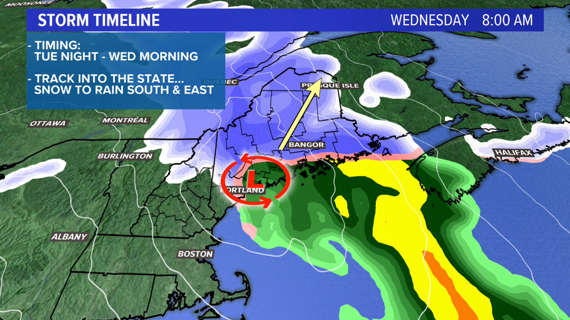 Heavy snow, changing to rain for some, Tuesday night into Wednesday ...