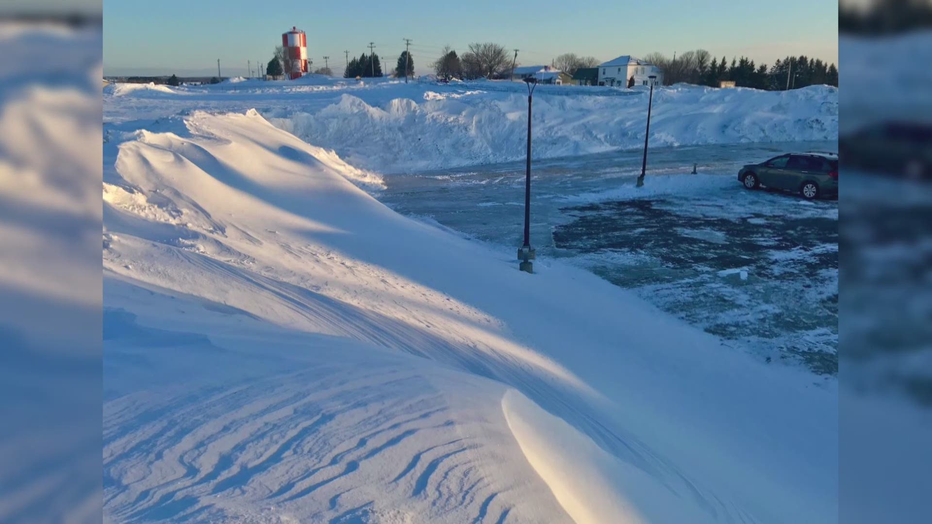 Snow drifts bury Aroostook County, blocking roads