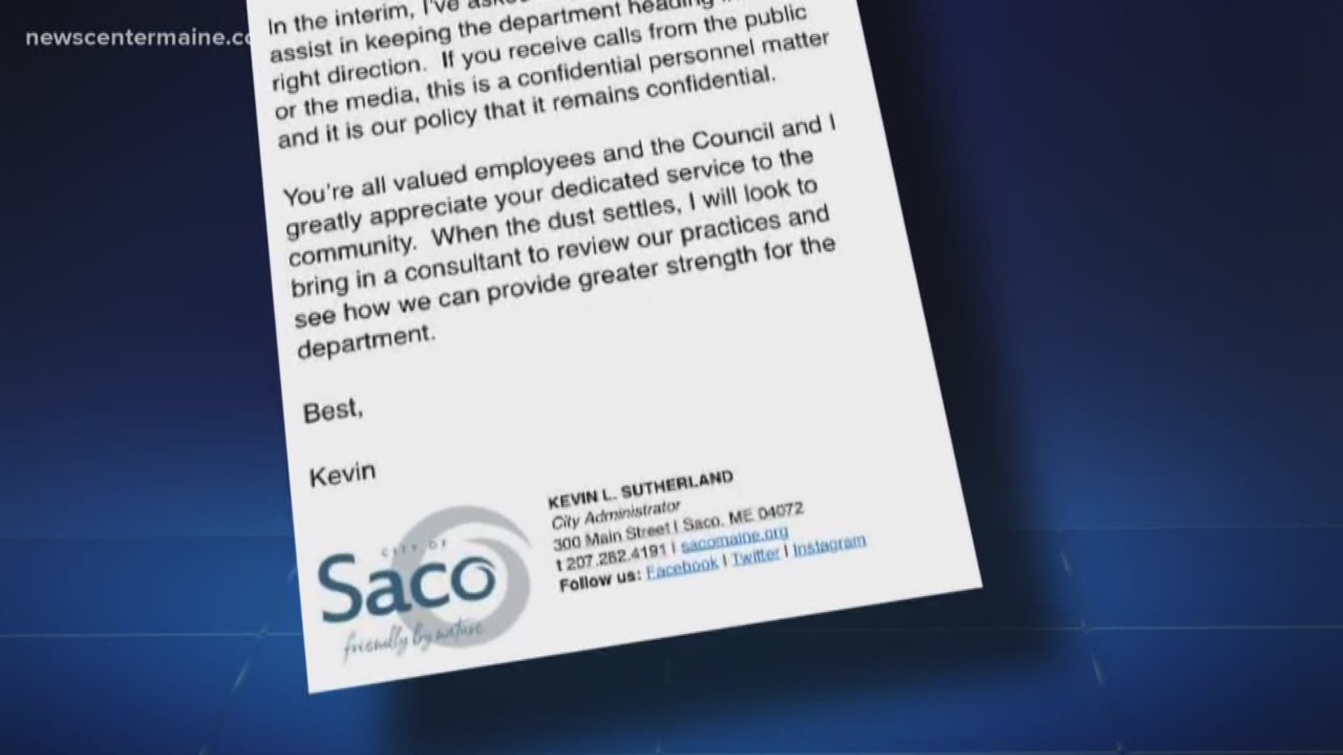 Saco police chief, deputy chief placed on administrative leave