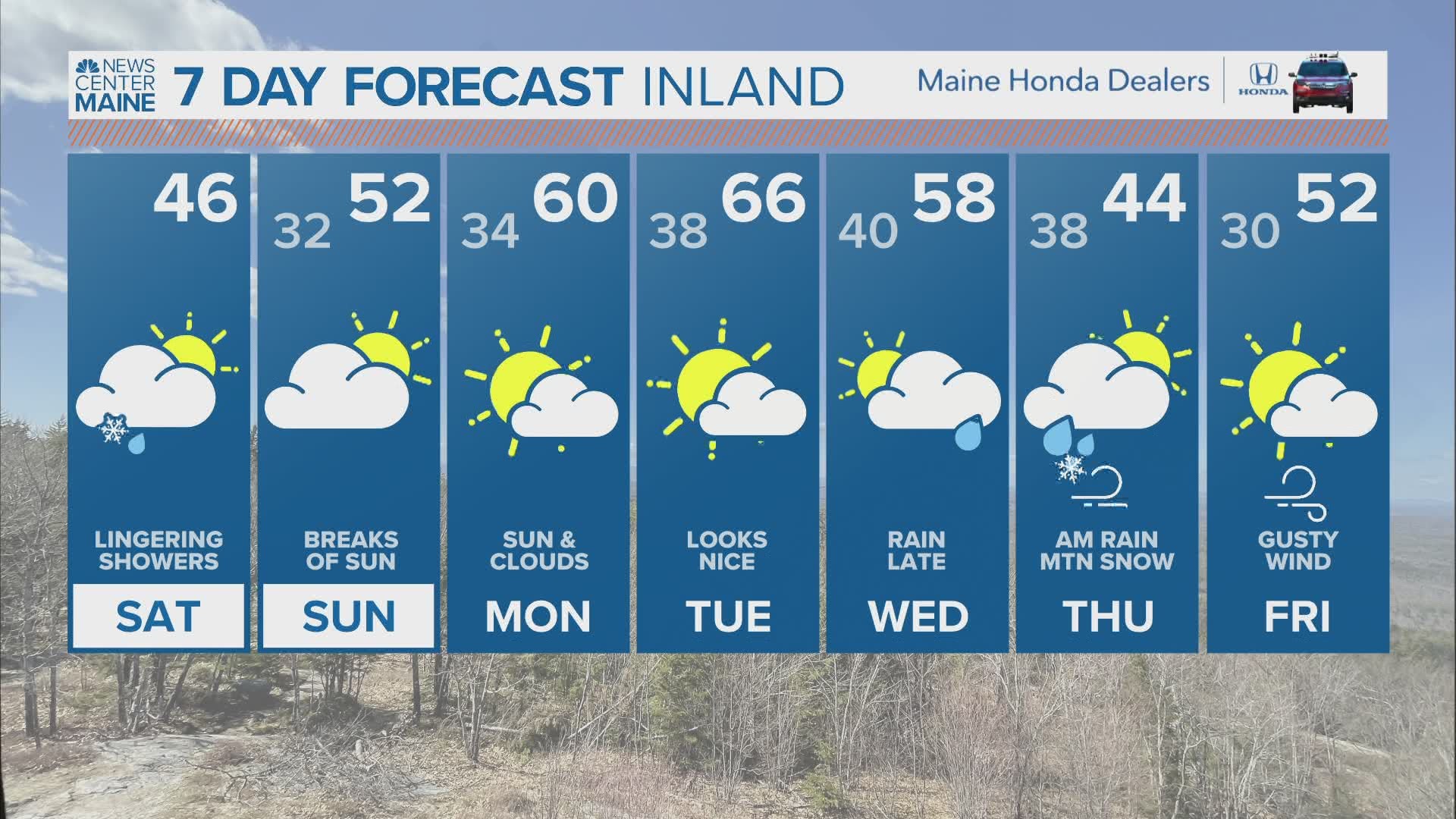 NEWS CENTER Maine Weather Video Forecast Updated 7:00am Saturday, April 17th