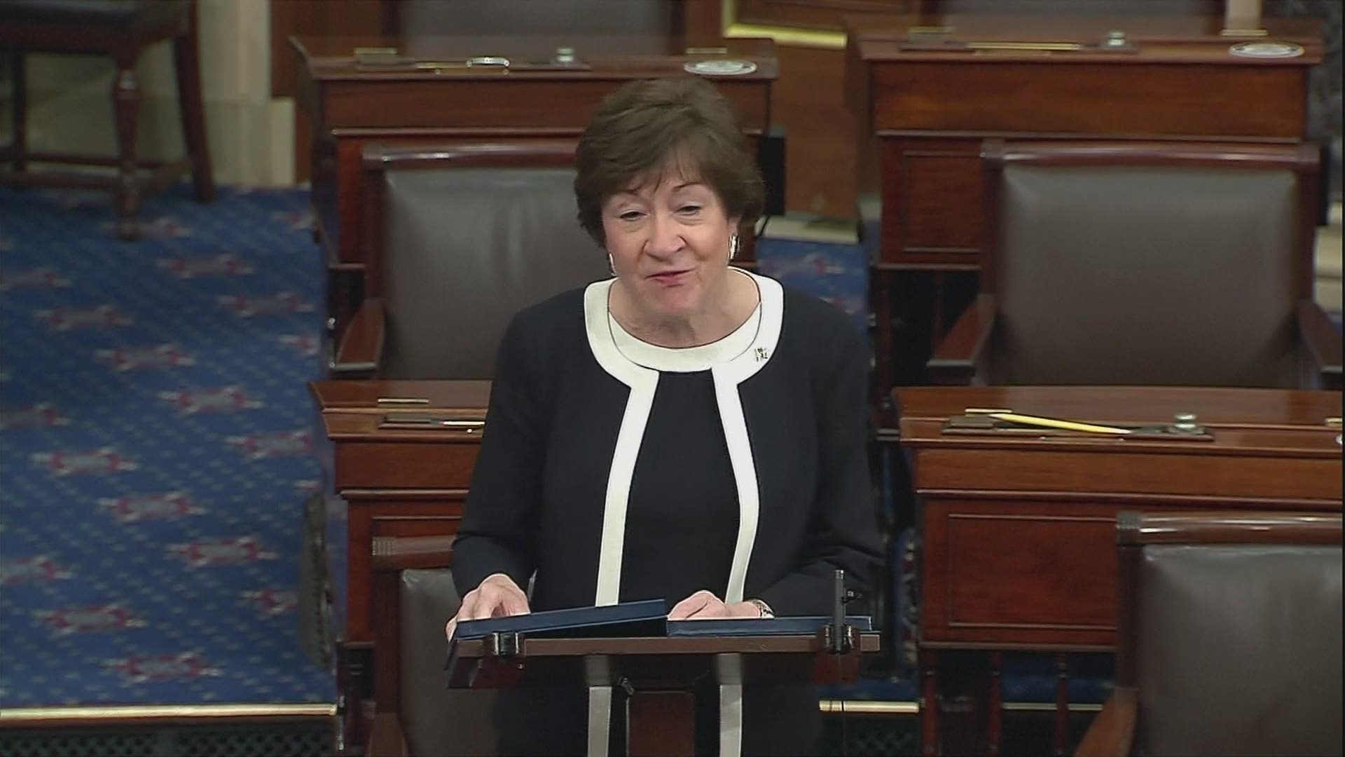 Both Sen. Susan Collins and Sen. Angus King voted to convict, along with six other Republican senators.