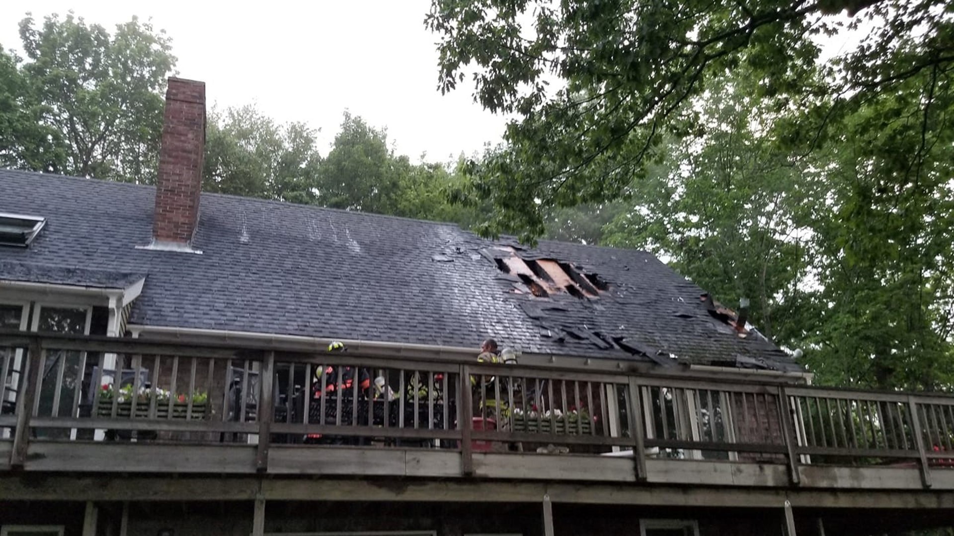 Lightning strike likely caused house fire in Camden, firefighters say