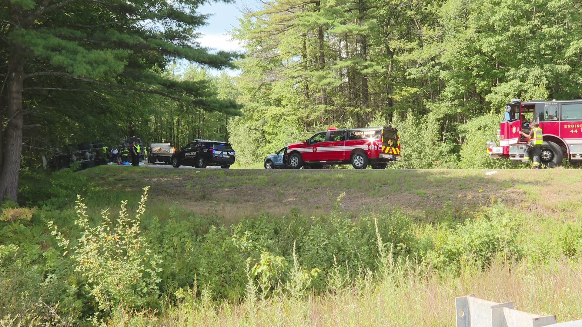 The crash happened on an offramp connecting the Maine Turnpike Approach to I-295, near Exit 45 on the Maine Turnpike.