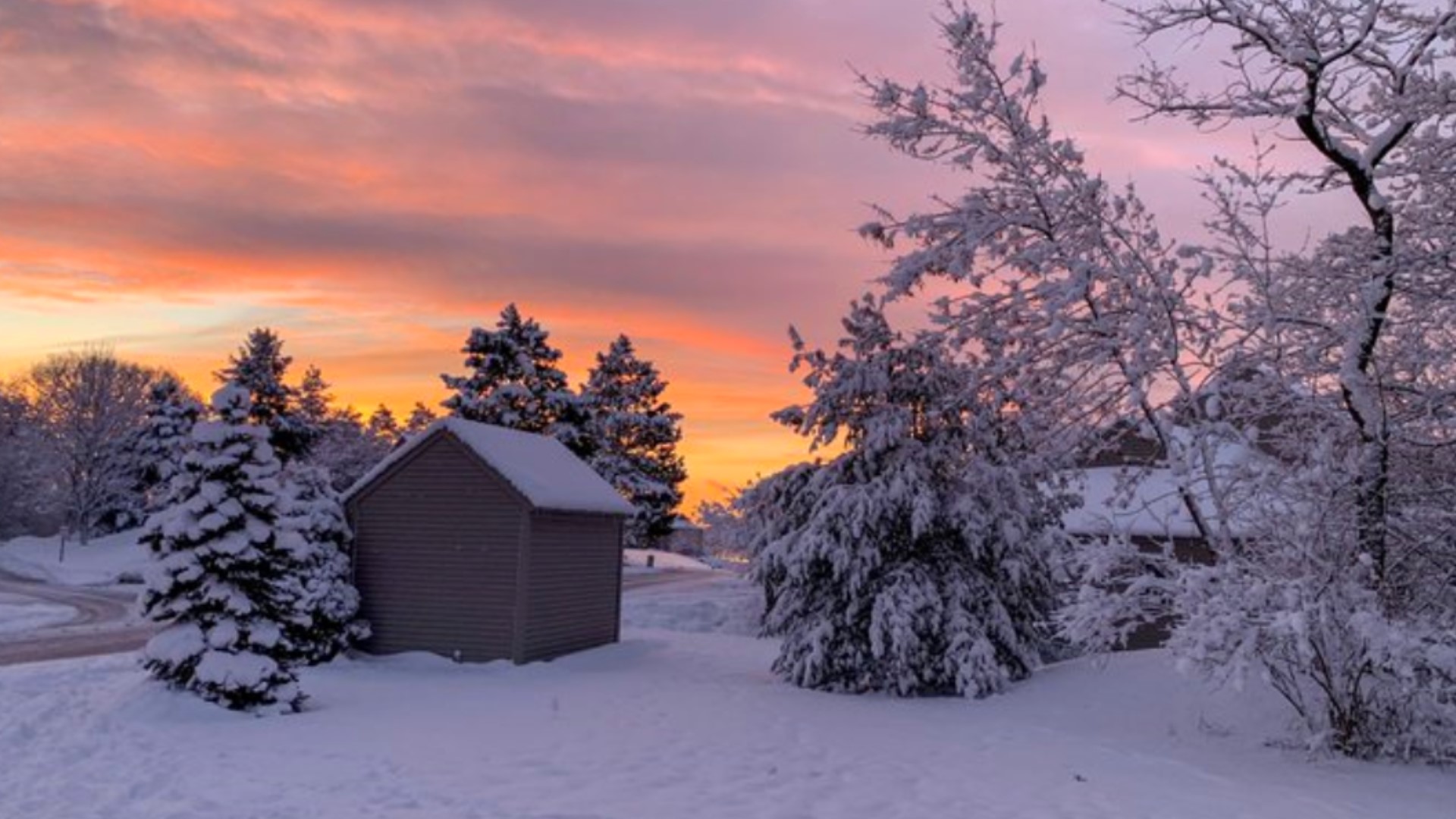 A glow of snow in Maine