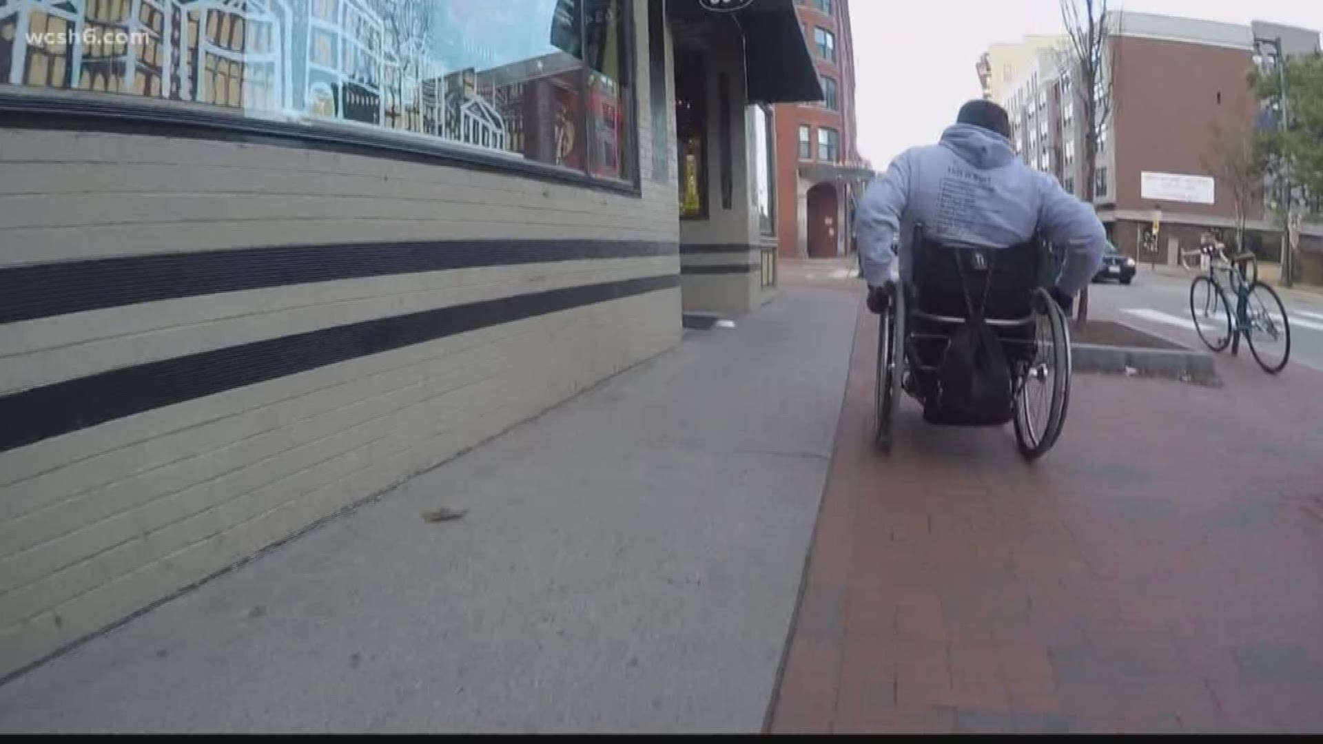 NOW: The streets of Portland are not exactly wheelchair-friendly