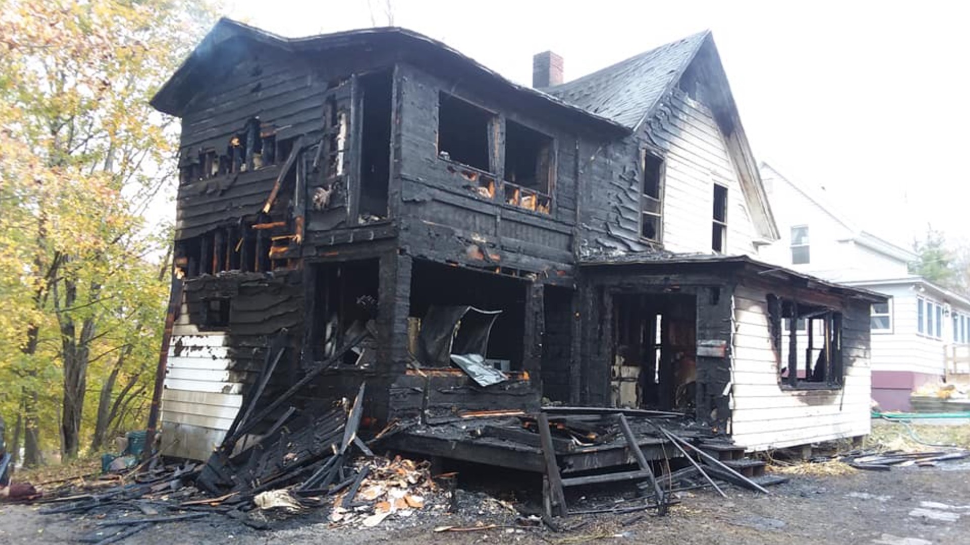 A recently bought home caught fire in Dexter