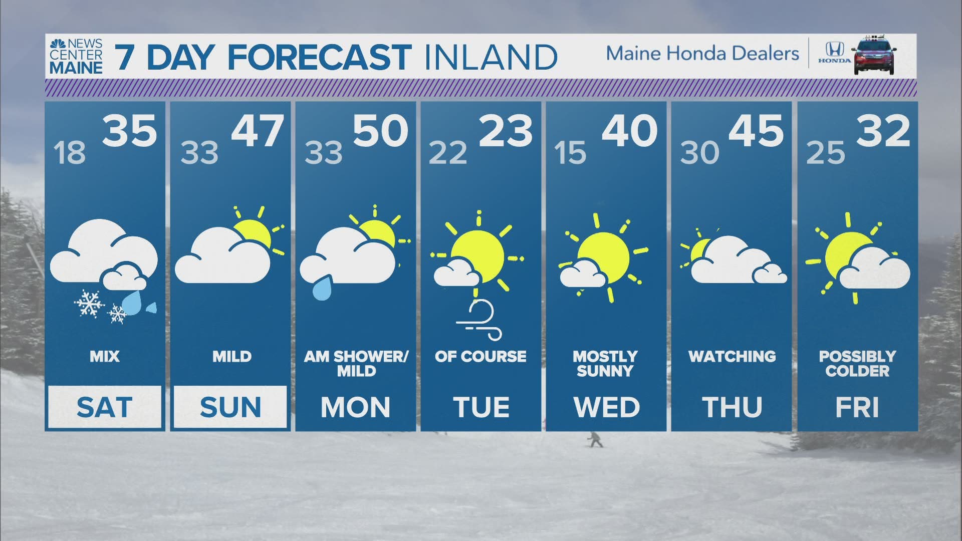 NEWS CENTER Maine Weather Video Forecast UPDATED: Friday February 26, 2021 at 4:00pm.