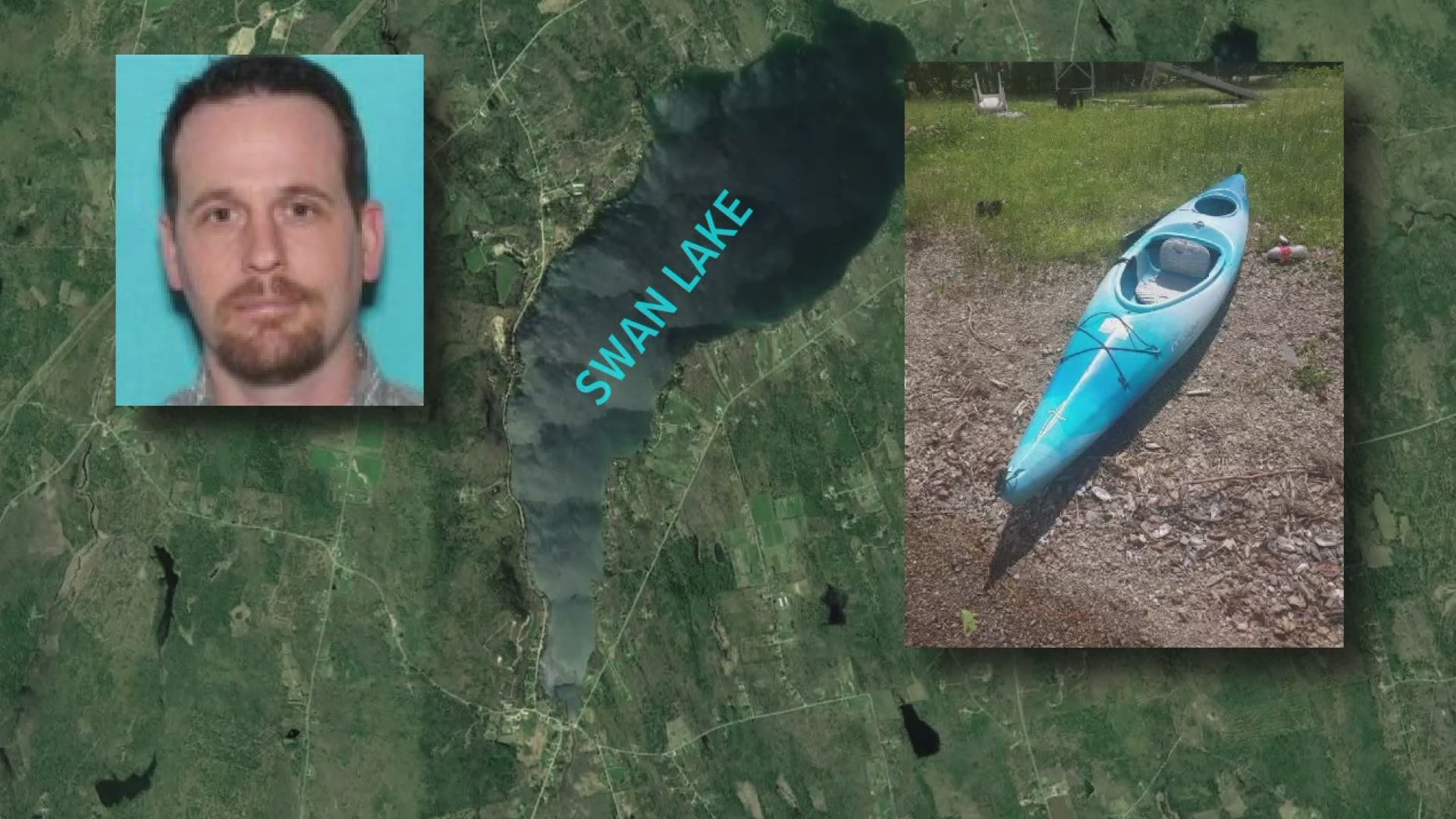 A 41-year-old Oregon man was reported missing on Tuesday; his kayak was found floating overturned on Swan Lake