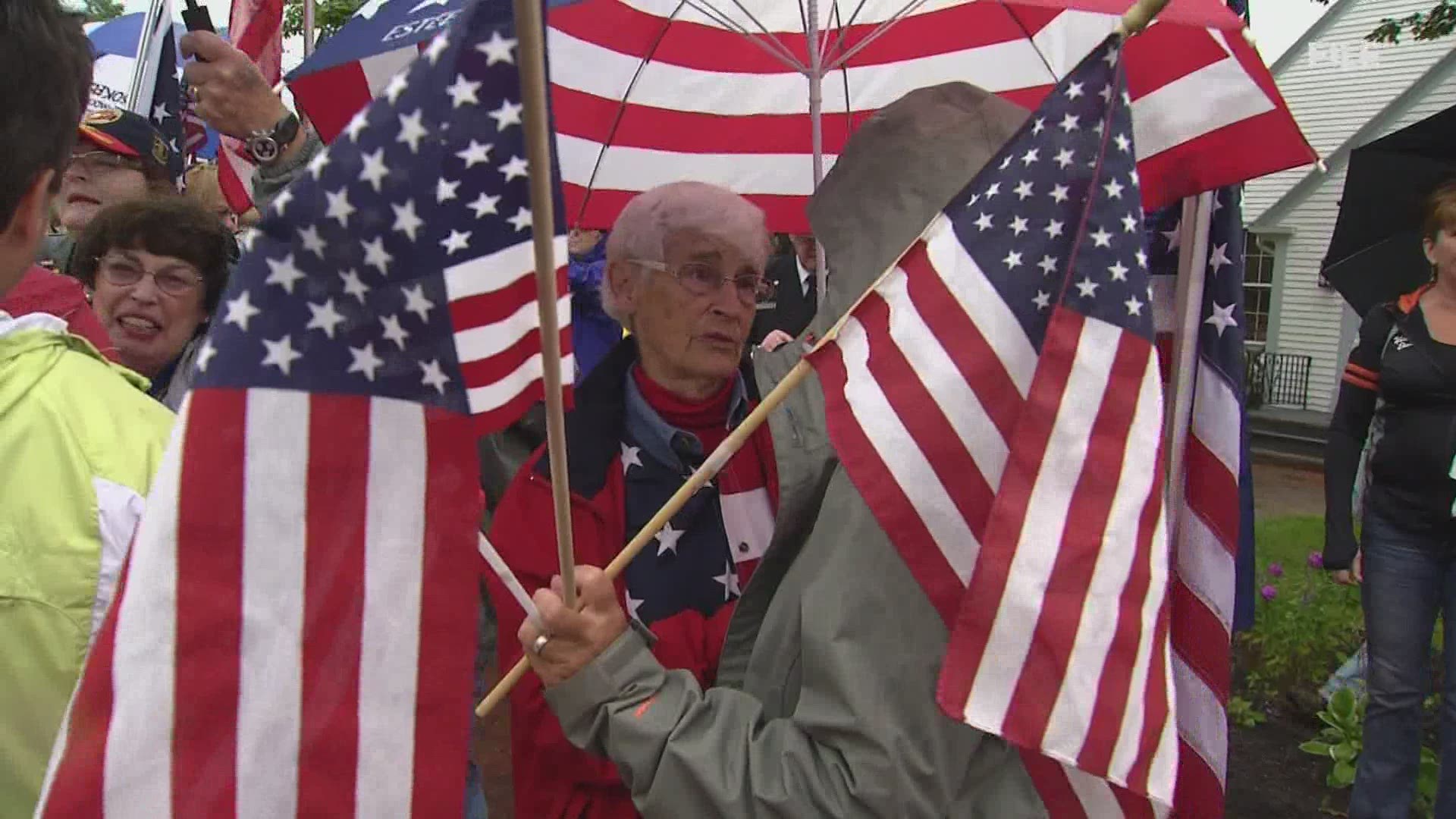 The Freeport Flag Ladies are coming out of retirement for one day to wave their flags to remember 9/11.
