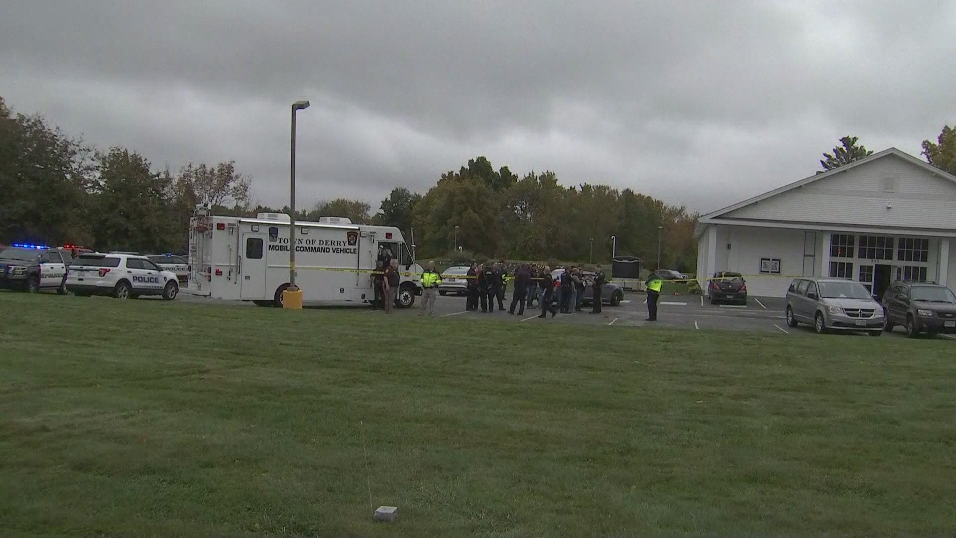 At least one person injured in a Pelham, New Hampshire church shooting.