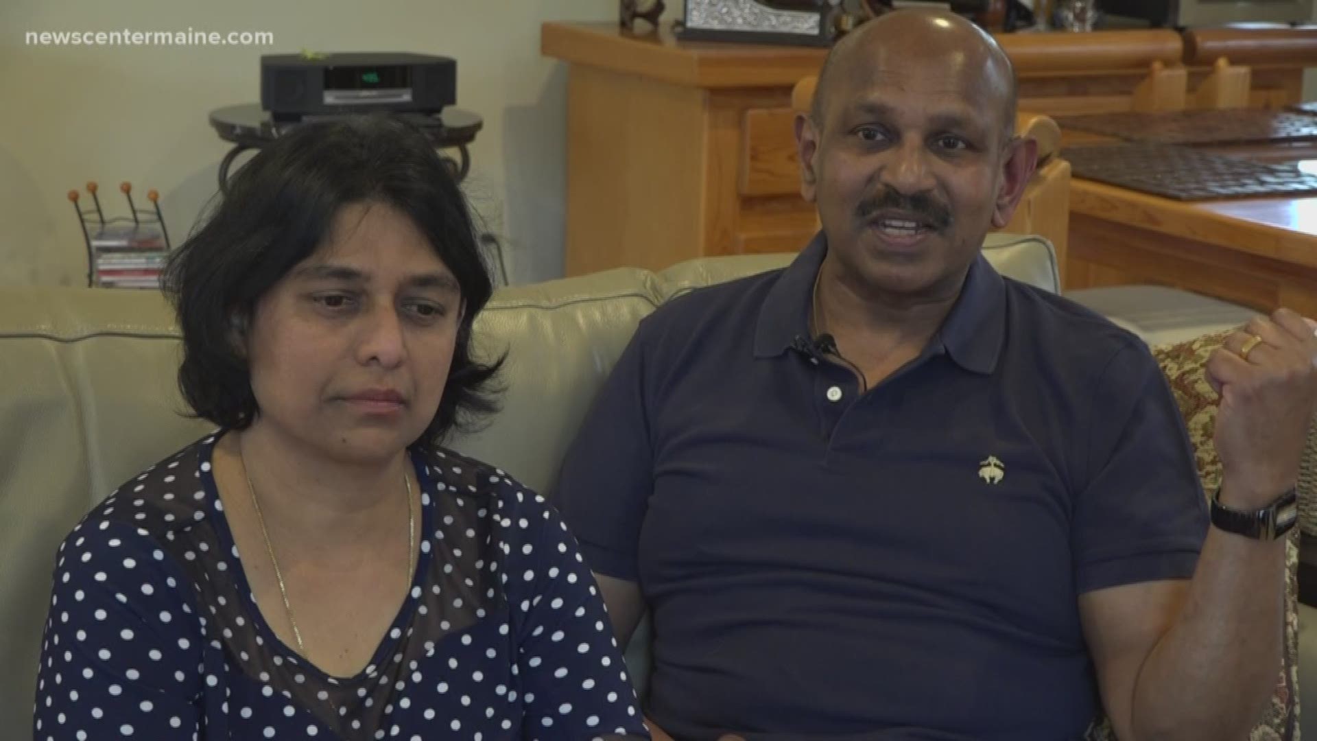 A Maine couple, originally from Sri Lanka, was devastated to learn about the attacks in the country on Easter Sunday.