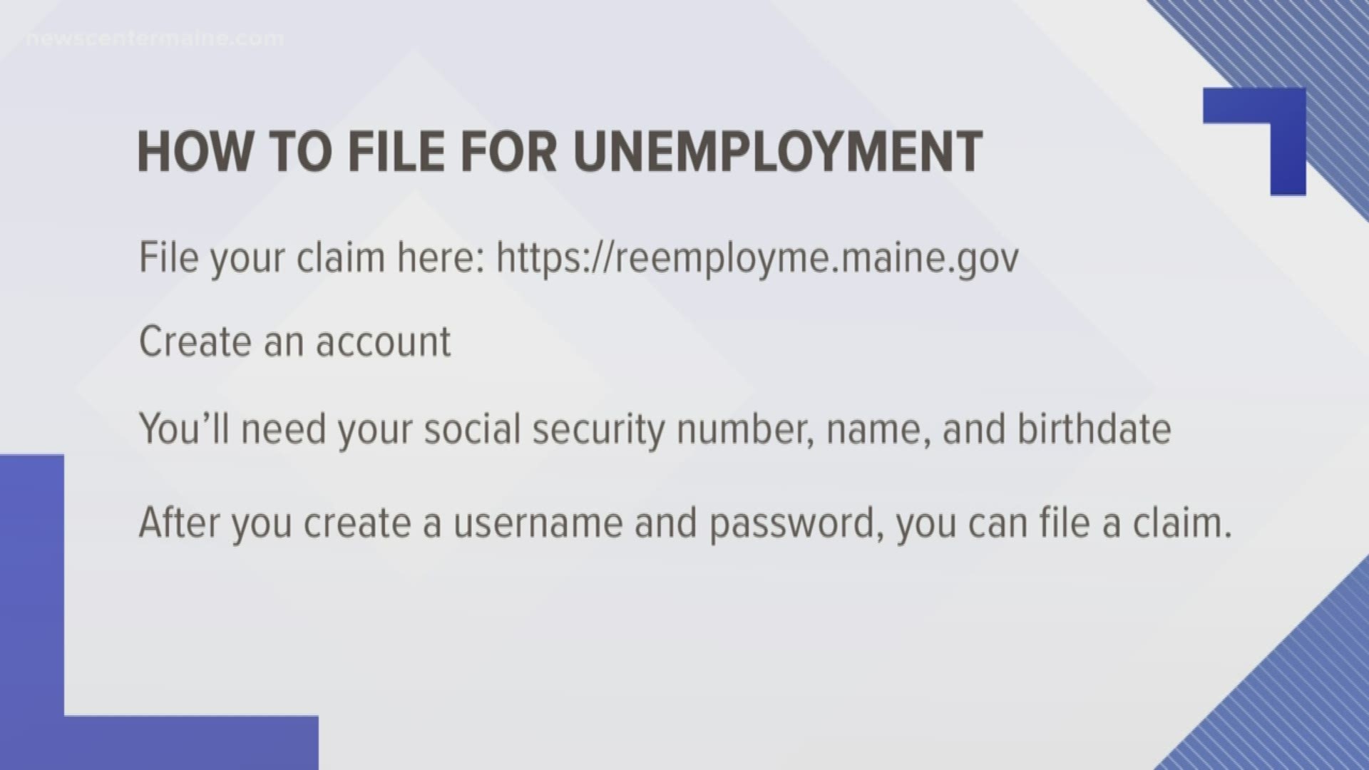 How to file for unemployment in Maine due to coronavirus