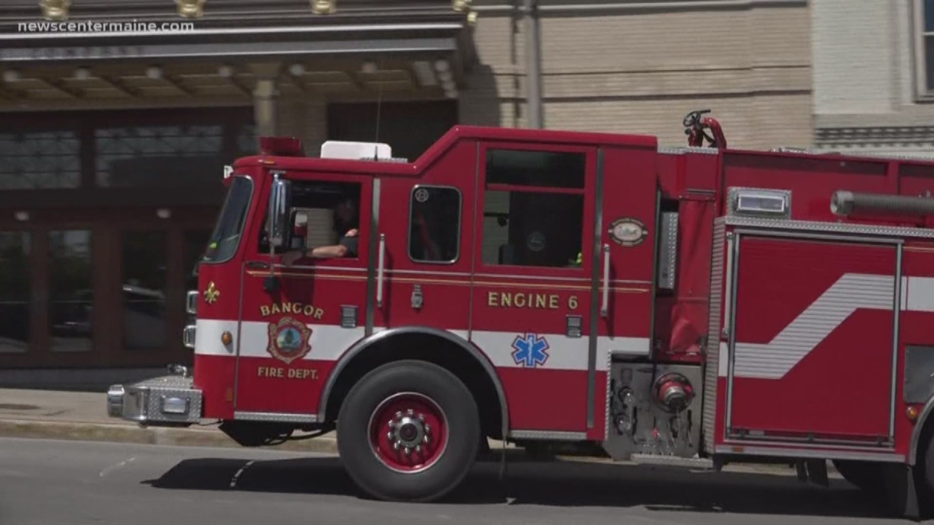 Big building fire department training.