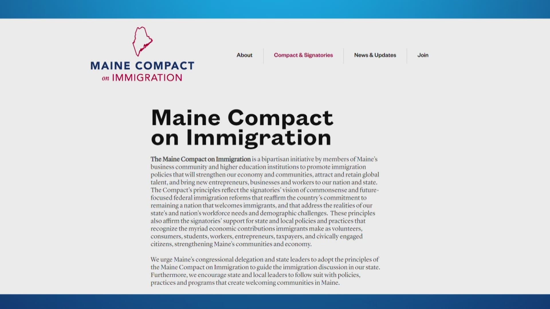 Maine Business and higher education leaders are advocating for pro-immigration policy reform through a new "Maine compact on immigration.