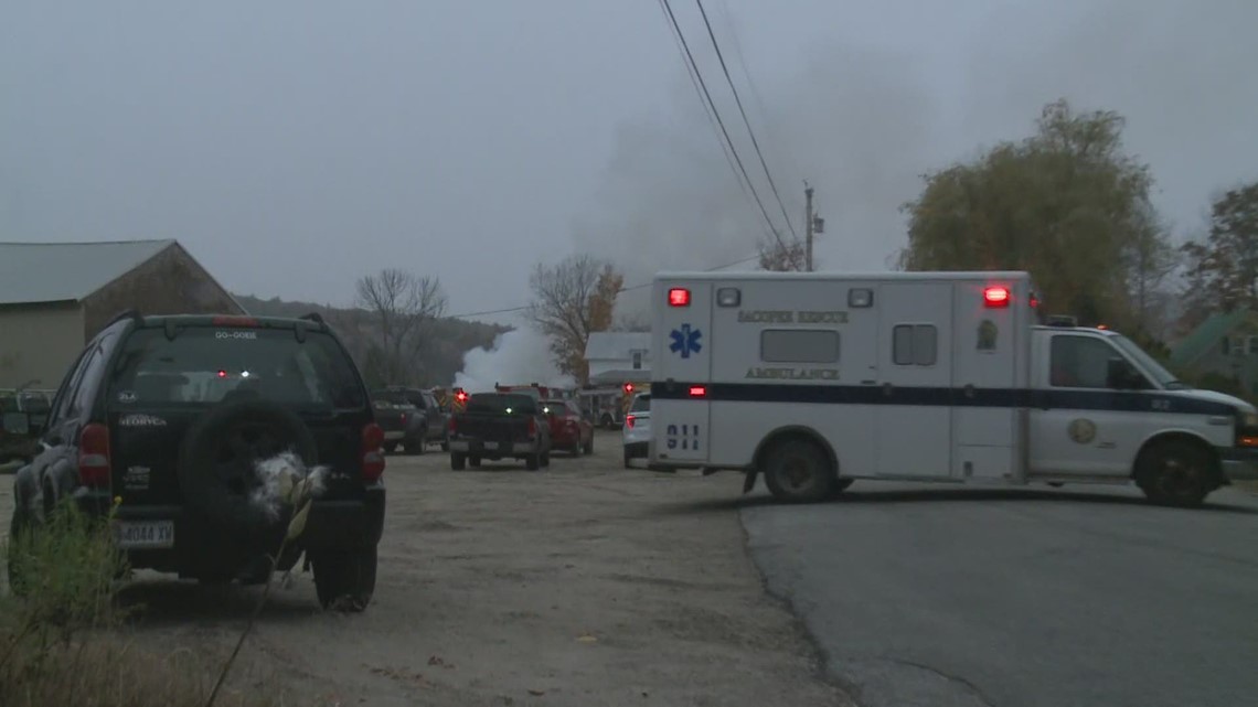 Maine firefighters save a Parsonsfield house from a barn fire