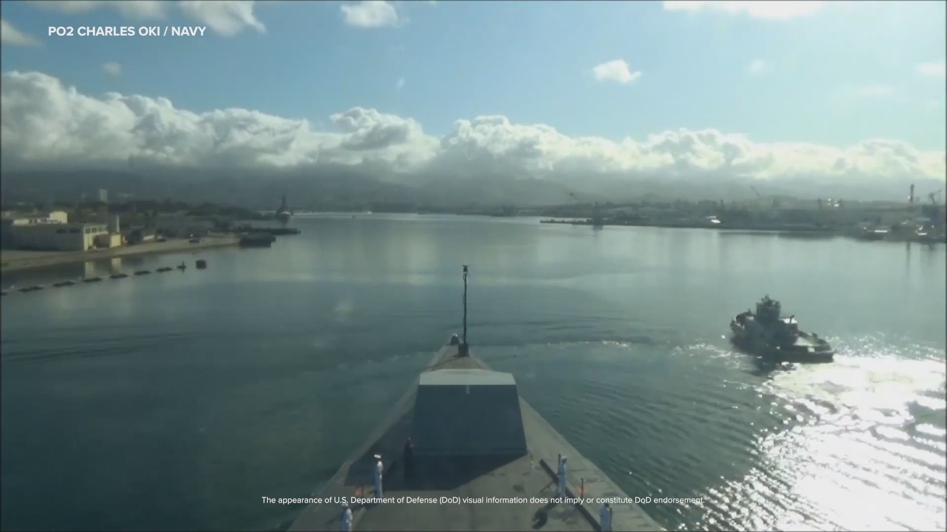 Timelapse: USS Zumwalt transits Pearl Harbor (Navy PO2 Charles Oki)