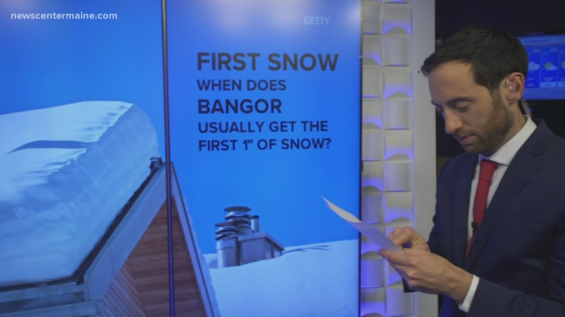 Keith Carson looks at the average day areas of Maine will see their first full inch of snow