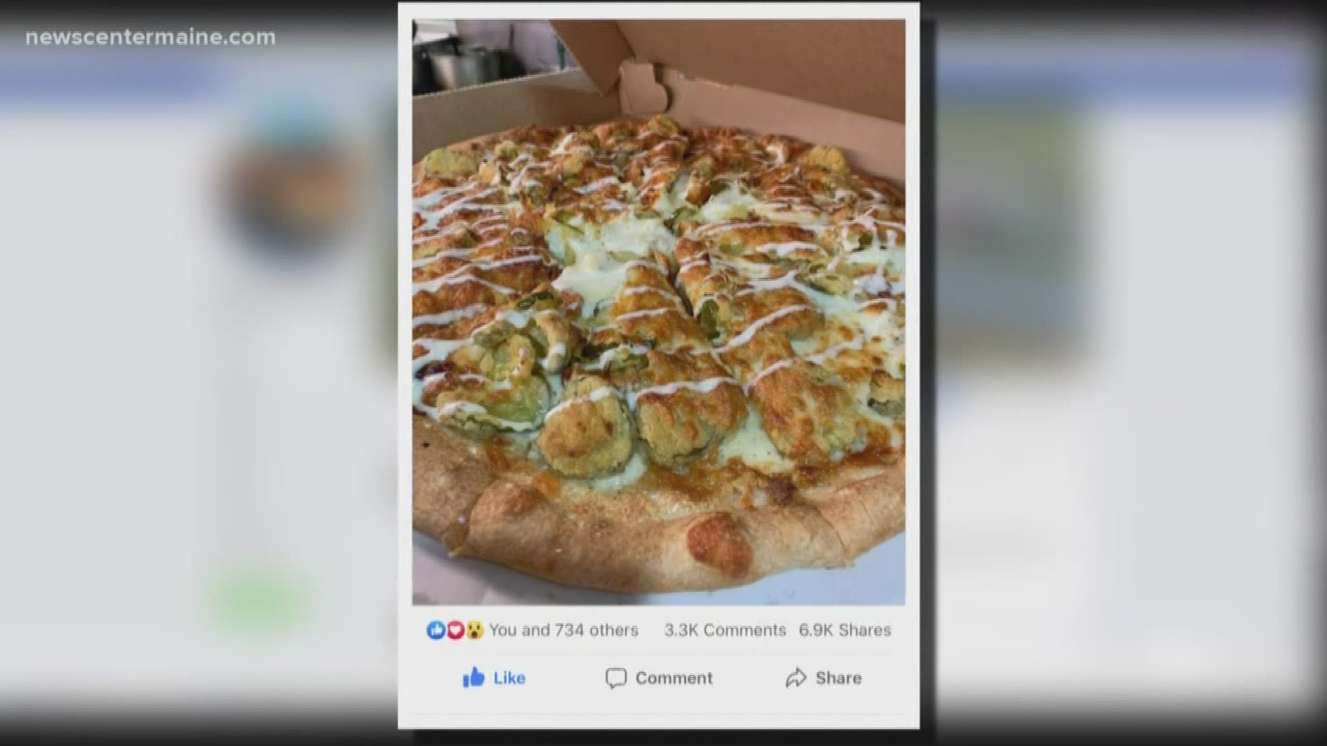 Fairgrounds Pub's photo of  pickle pizza goes viral
