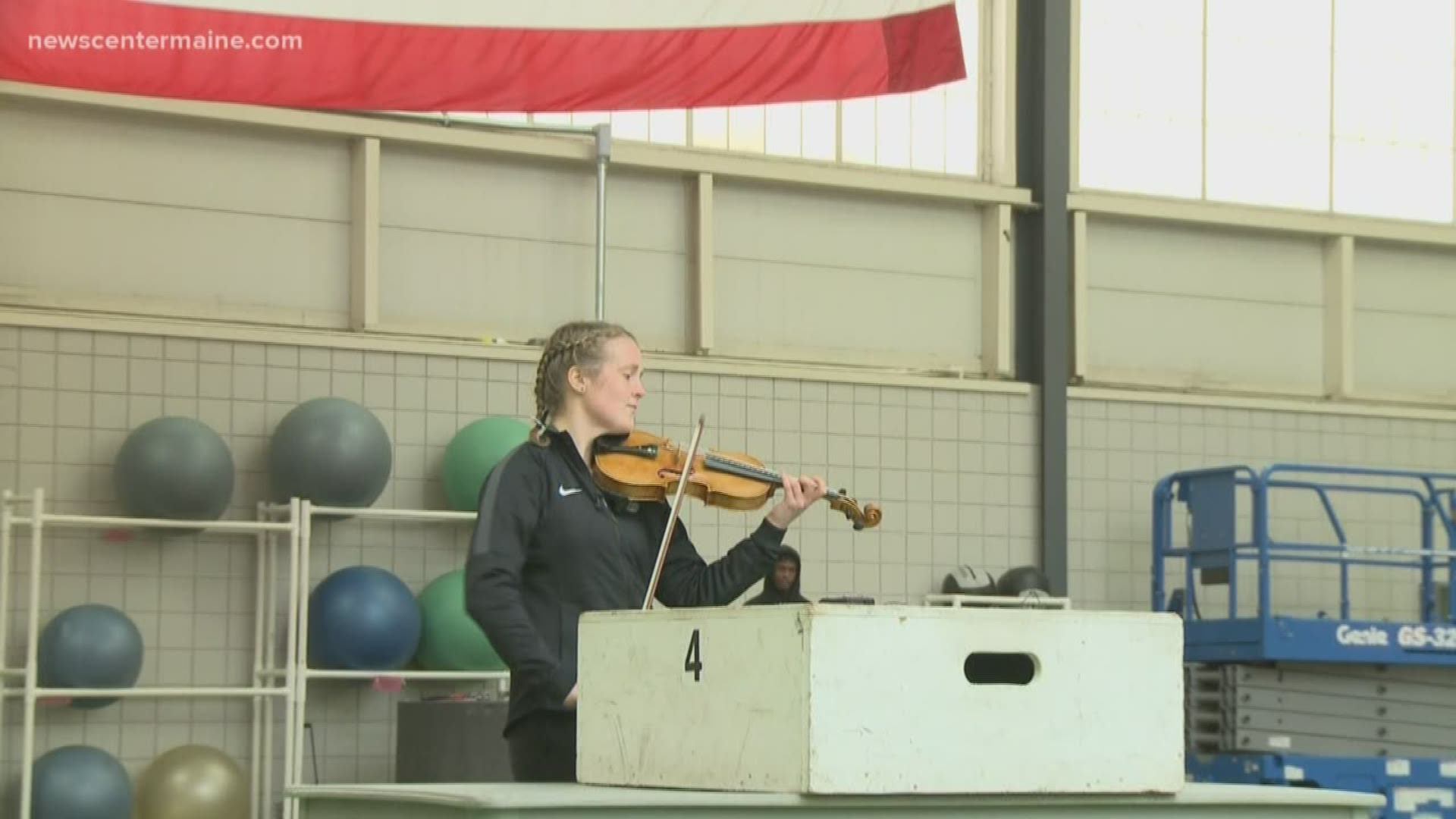 Anne McKee is excelling on the track and with the violin, all while pursuing two majors.