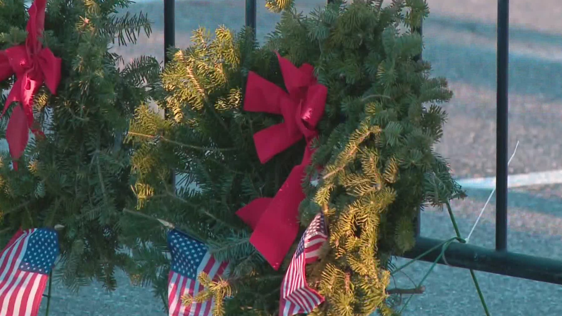 The Wreaths Across America convoy made a stop on Portland today on it's way to Arlington National Cemetery, despite almost being shut down due to the pandemic.