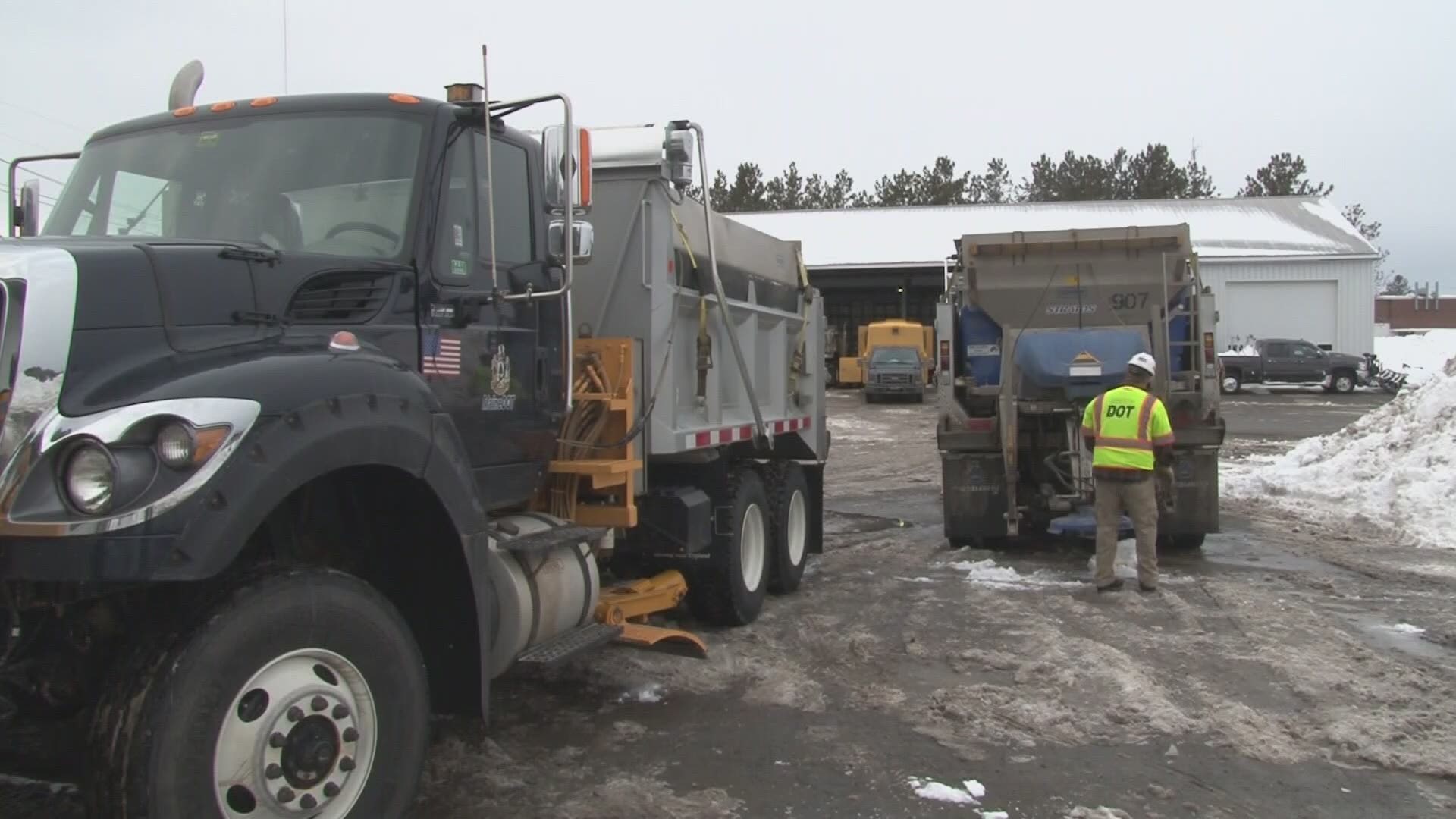On Thursday, Maine DOT crews spent some time putting snowblades back on their trucks and getting ready to be on standby for a mid-April storm.