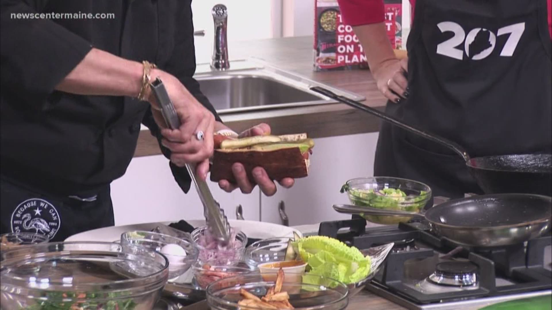 Chef and owner of Cafe Miranda in Rockland, Kerry Altiero, shows us how to kick up a boring hot dog.