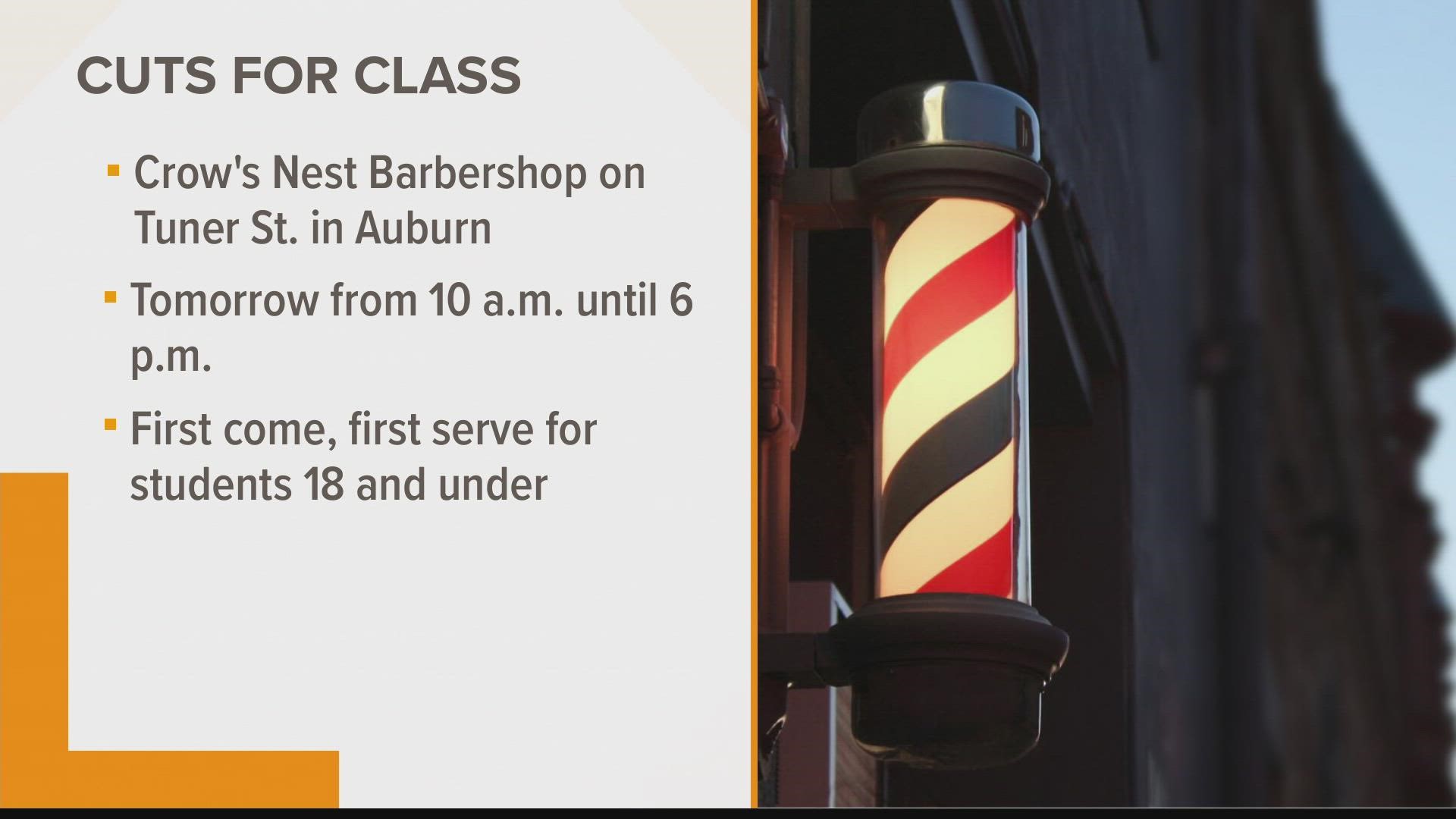 Students can get a free haircut Monday in Auburn, here's how