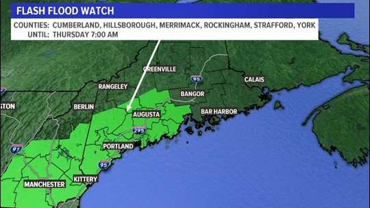 Flash flooding possible overnight into Thursday | newscentermaine.com