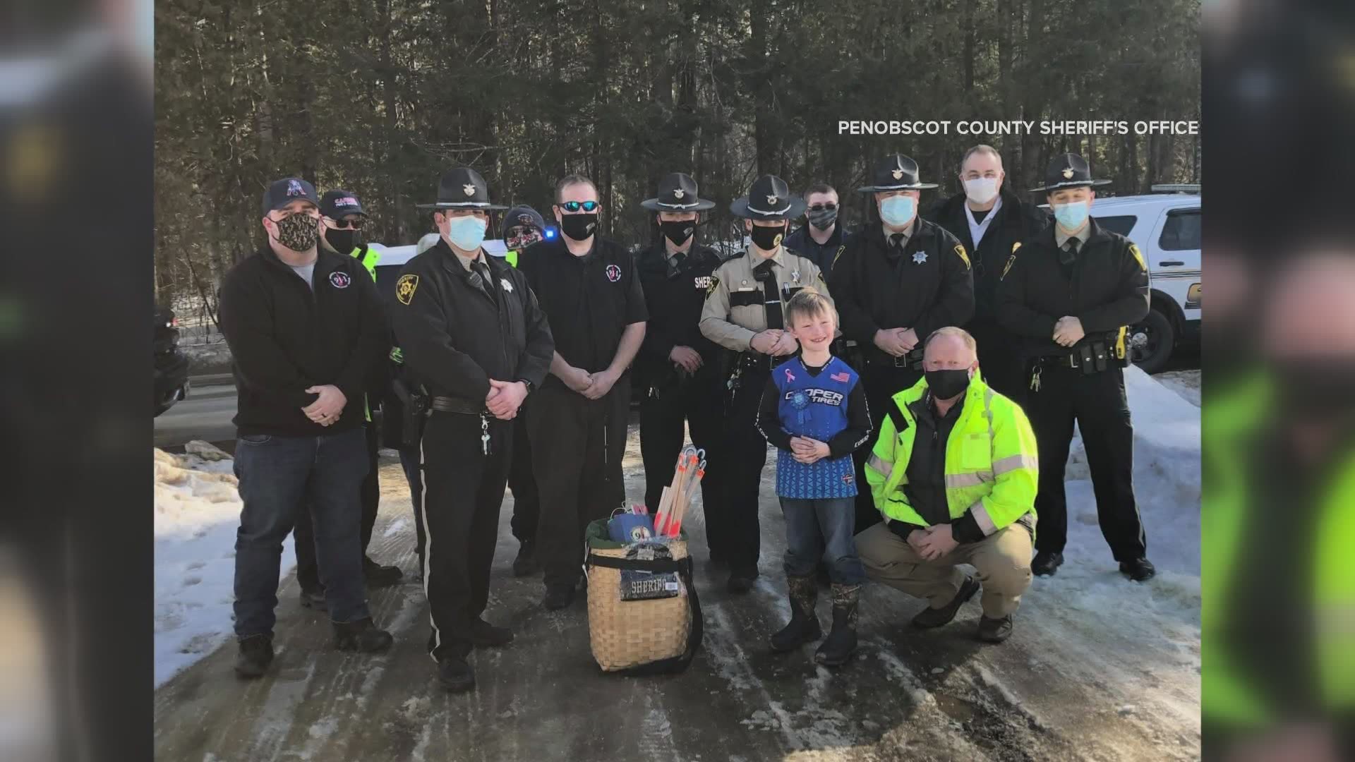 Maine town officials host birthday celebration for boy who paid for sheriff's deputy lunch