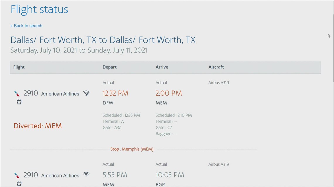 American Airlines flight heading to Bangor gets diverted due to
