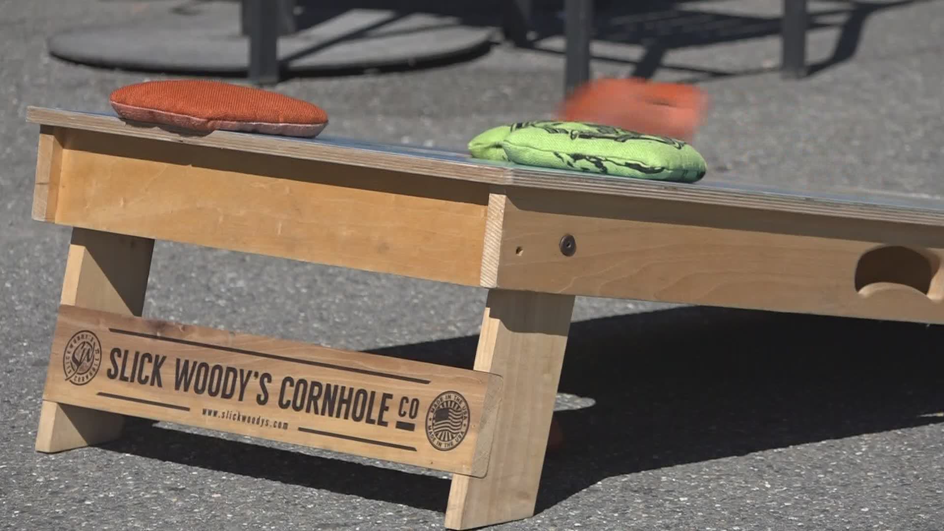 Dozens of cornhole players gathered in Bangor for a two-day cornhole tournament.