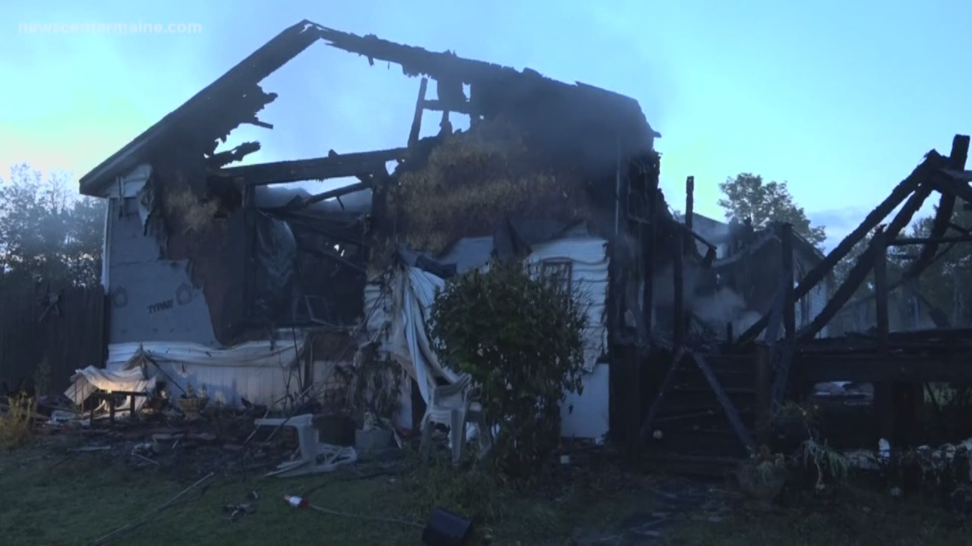 Couple in their 60s escape fire that destroys a house in Dexter.