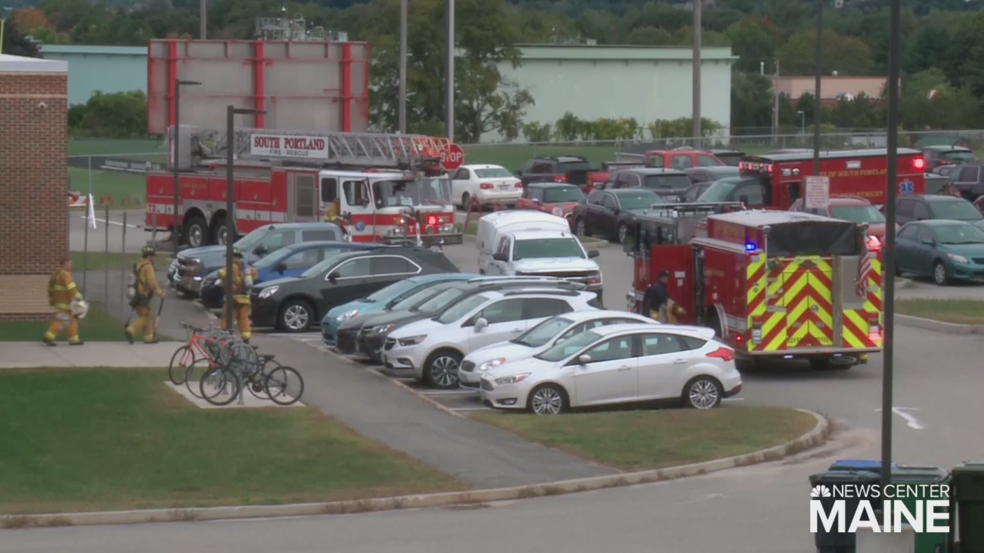 Reports of gas smells prompted officials to evacuate South Portland High School Wednesday morning.