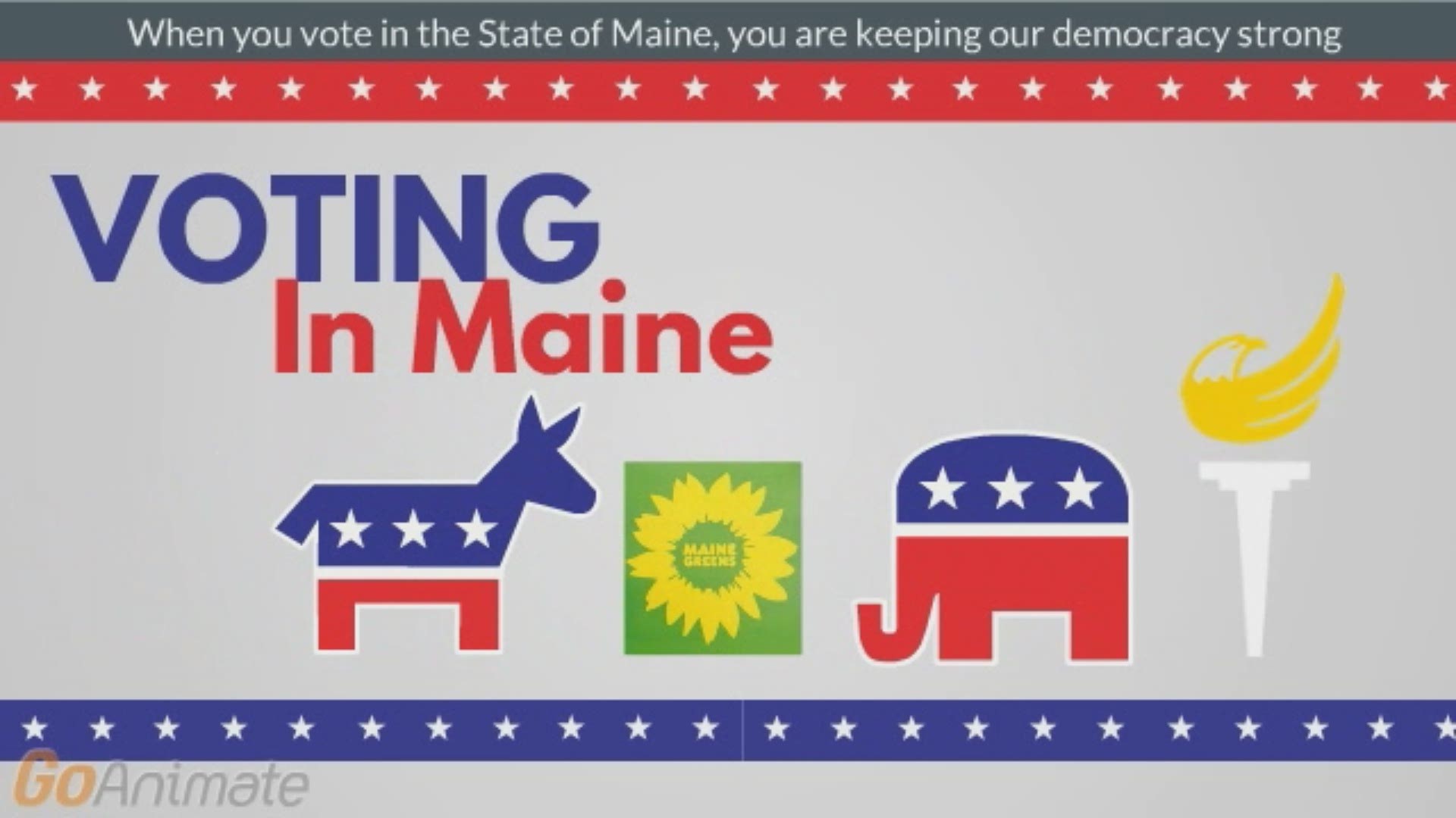 Maine Secretary of State Matt Dunlop uses animation to discuss how Mainers can register to vote