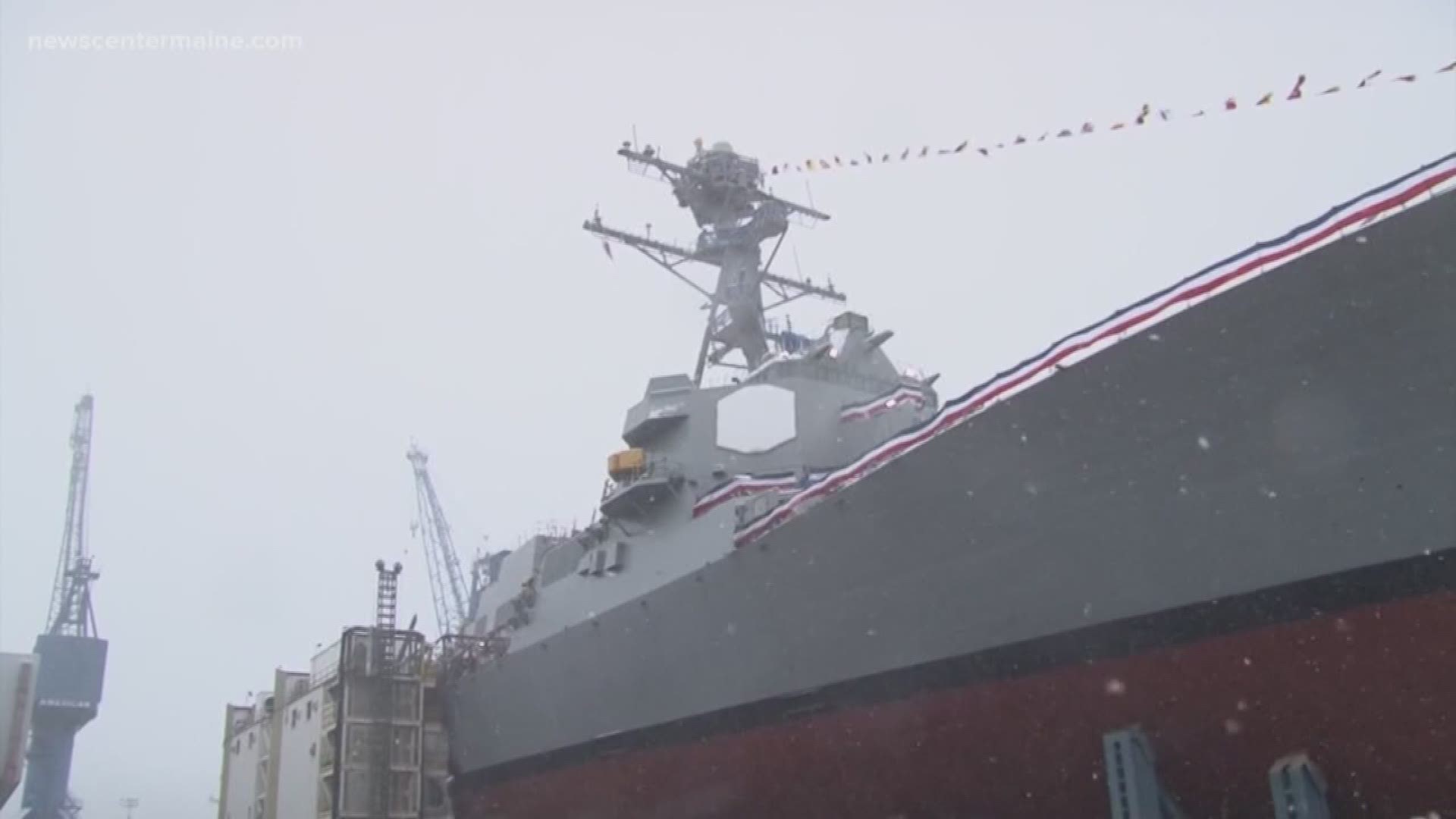 The newest navy ship is set for its first sail this weekend -- built at BIW and named after a war hero from Massachusetts.